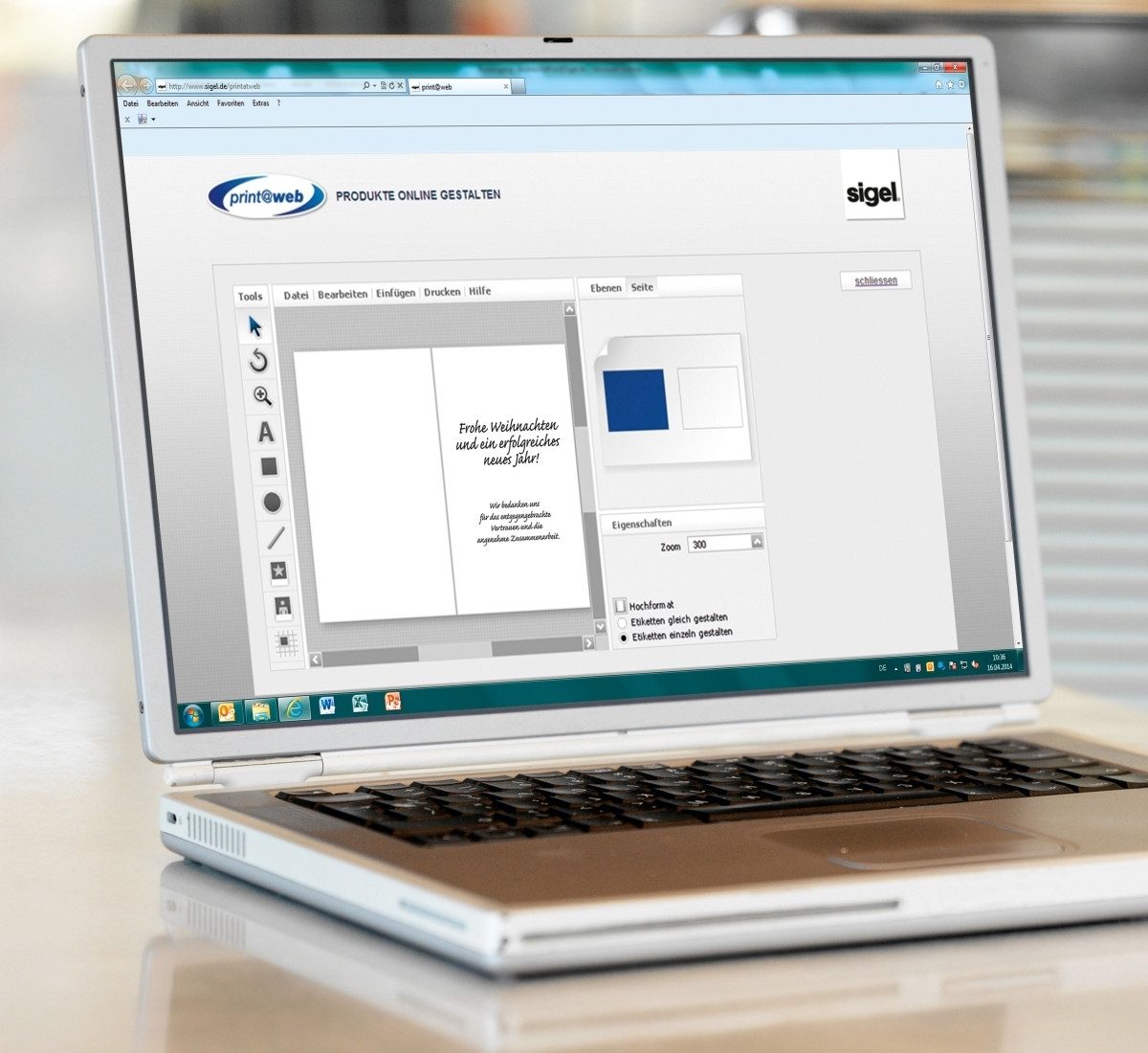 Sigel Designpapier Weihnachts-Karte A6 220g 10 Stück inkl. Umschläge Stück Golden Fantasy