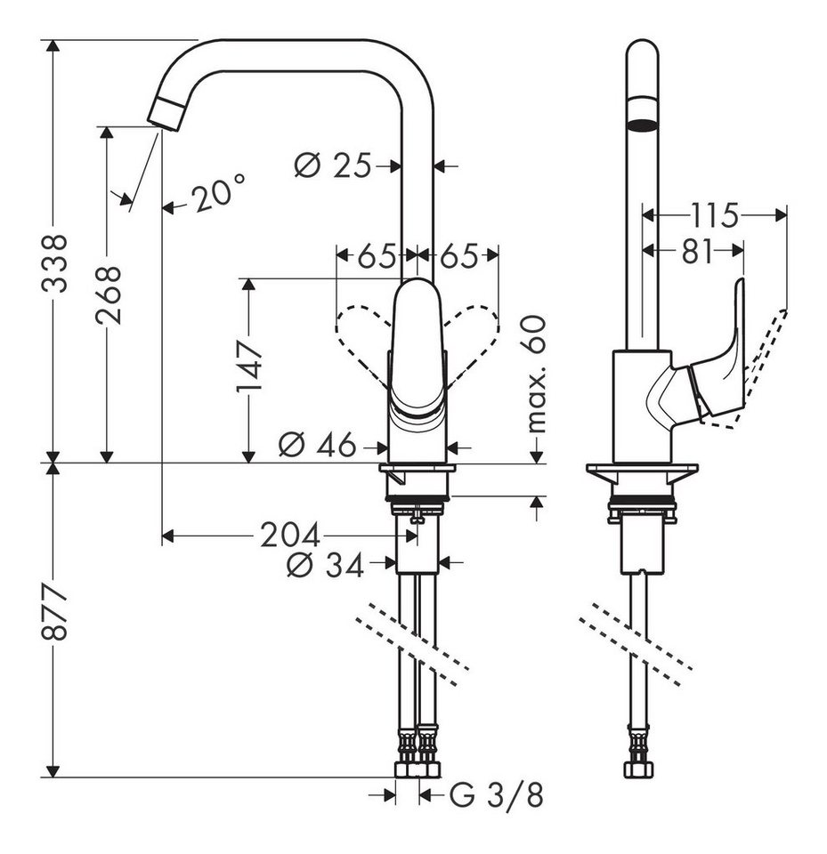 Thumbnail - hansgrohe Küchenarmatur Focus M41 Küchenmischer 260 1jet