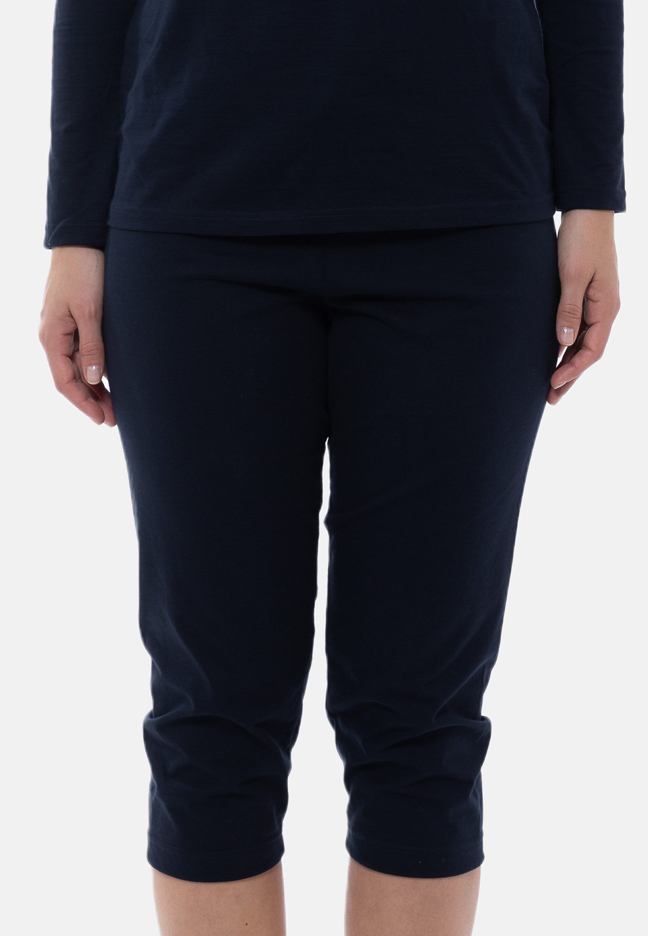 Ammann Schlafhose Mix & Match - Organic Cotton (1-tlg) Schlafanzug Hose 7/8 Lang - Baumwolle