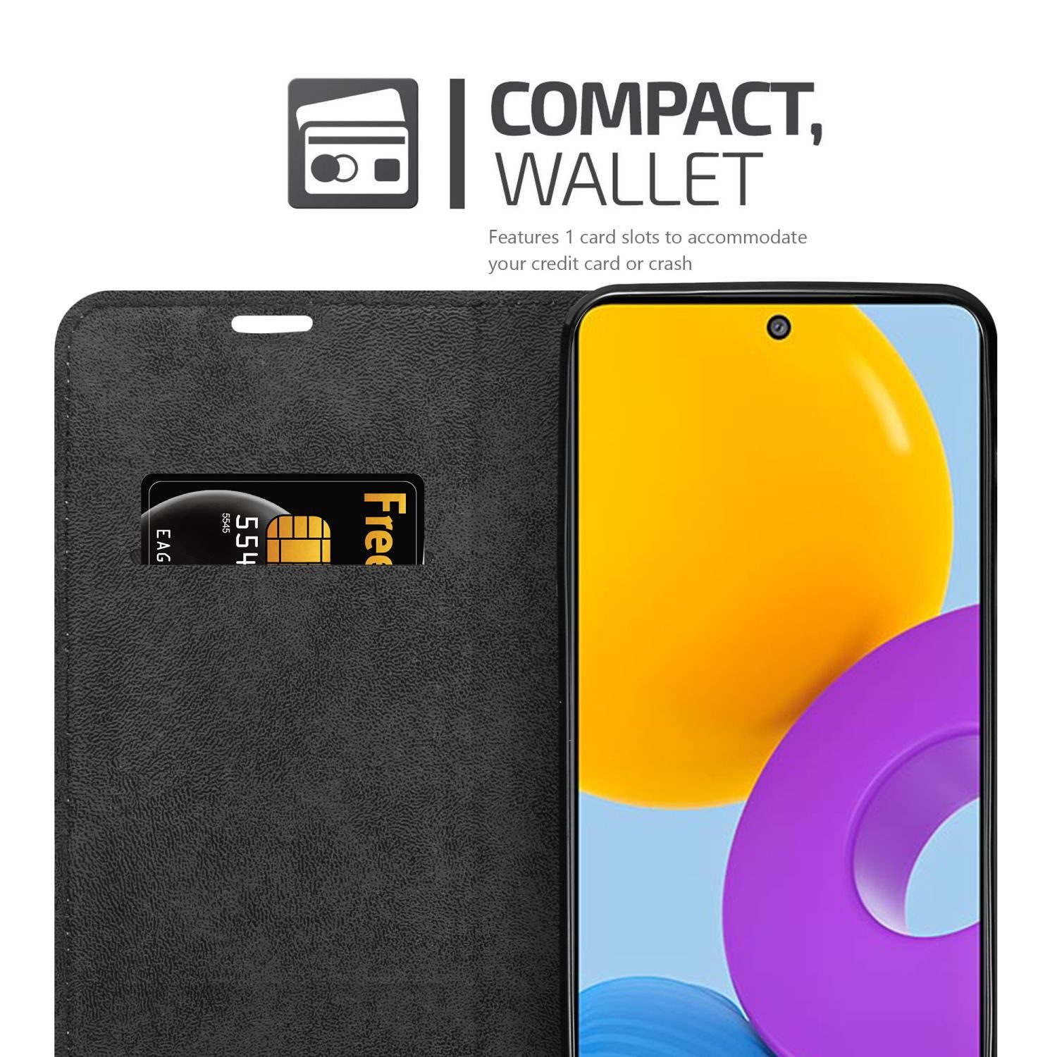 Cadorabo Handyhülle für Samsung Galaxy M52 5G Hülle Samsung Galaxy M52 5G, Hülle Schutzhülle mit Standfunktion, Magnetverschluss und Kartenfach