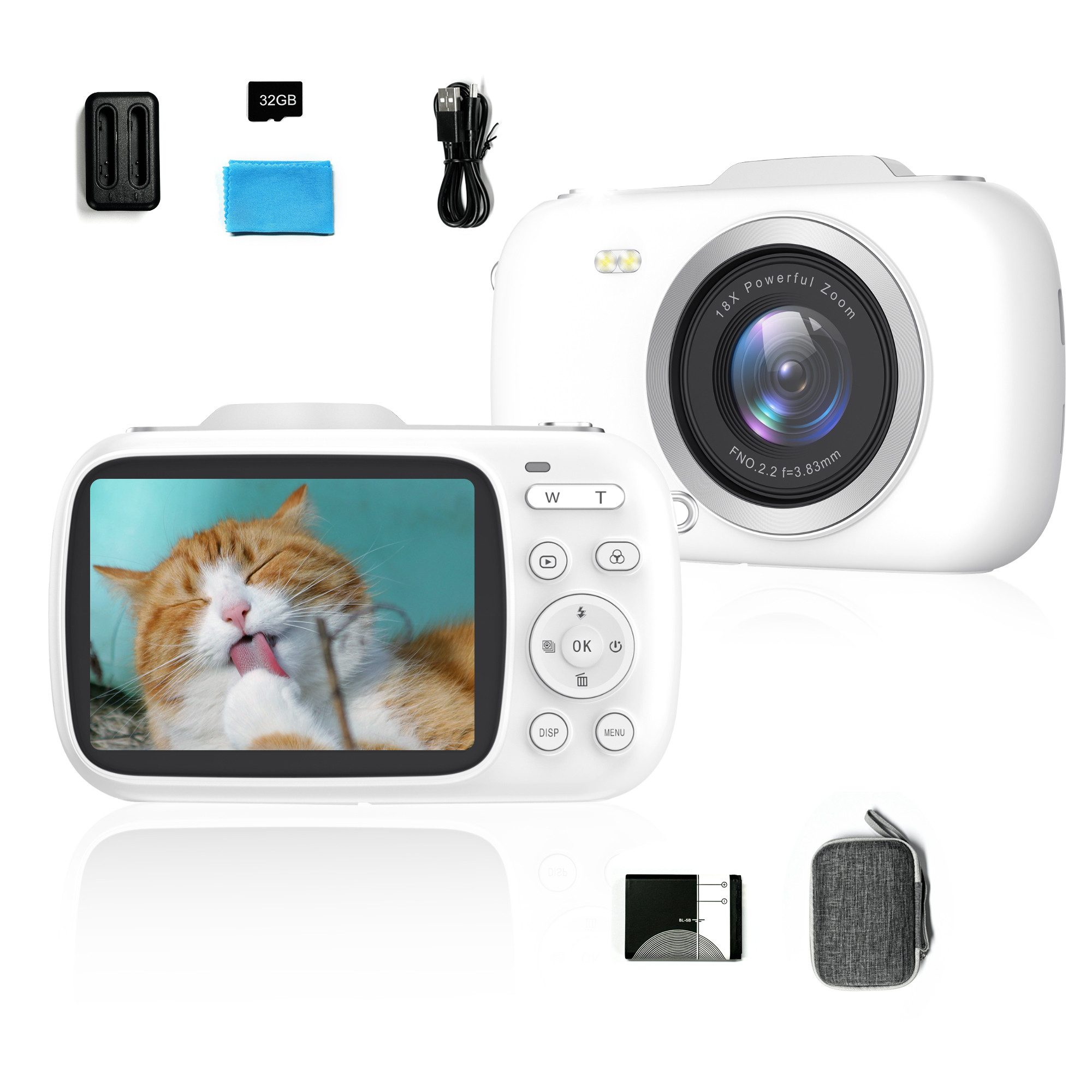 Fine Life Pro Digitalkamera G7 - A - Hochwertige Kamera mit 64MP Kompaktkamera (und 4K-Ultra-HD-Aufzeichnung für atemberaubende Fotos und Videos)