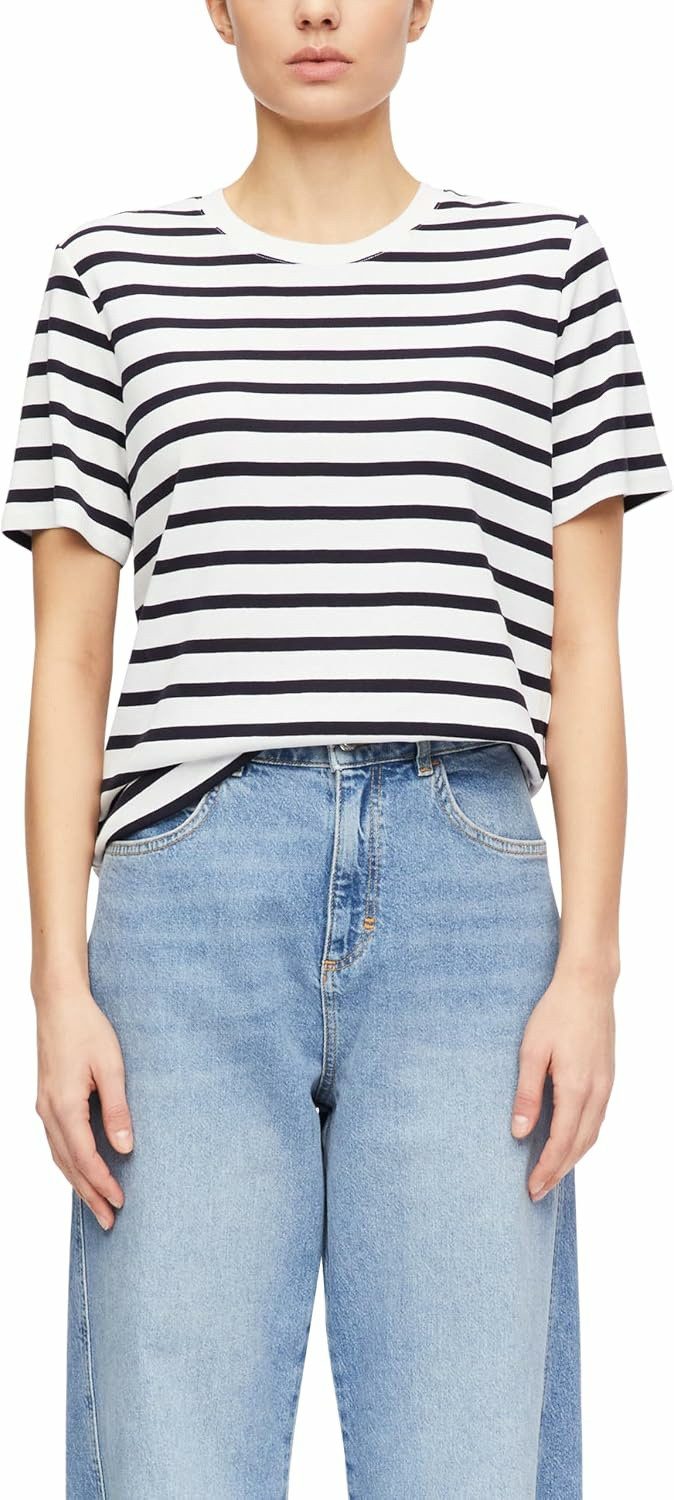 comma Rundhalsshirt Rundhals T-Shirt für Damen (1-tlg., keine Angabe)