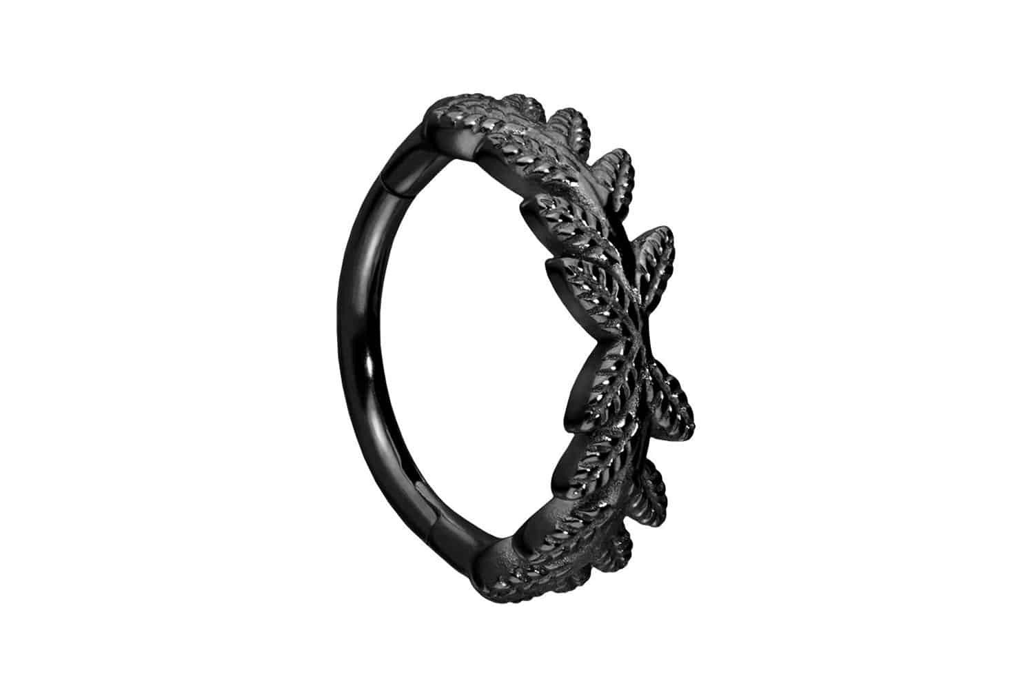 Nasenpiercing Chirurgenstahl Segmentring Clicker BLÄTTERKRANZ