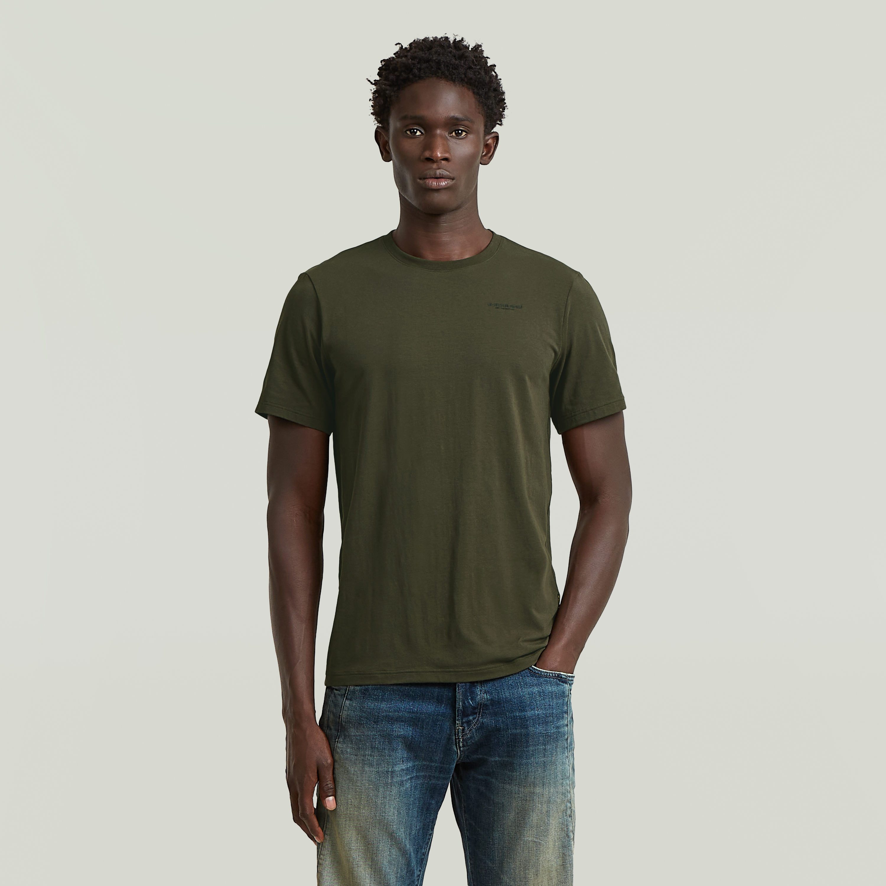 G-STAR T-Shirt Slim Base mit Rundhals, Baumwollmix günstig online kaufen