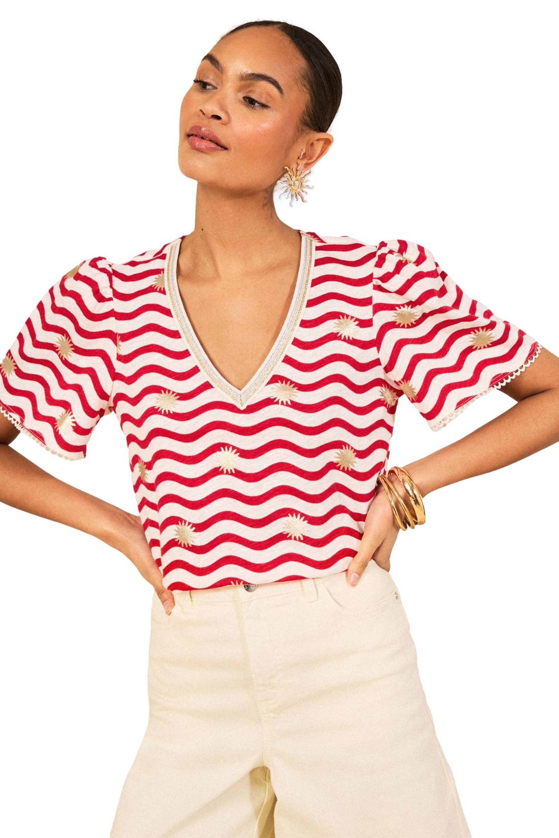 Love & Roses V-Shirt Love & Roses T-Shirt mit V-Ausschnitt, Regular (1-tlg) günstig online kaufen