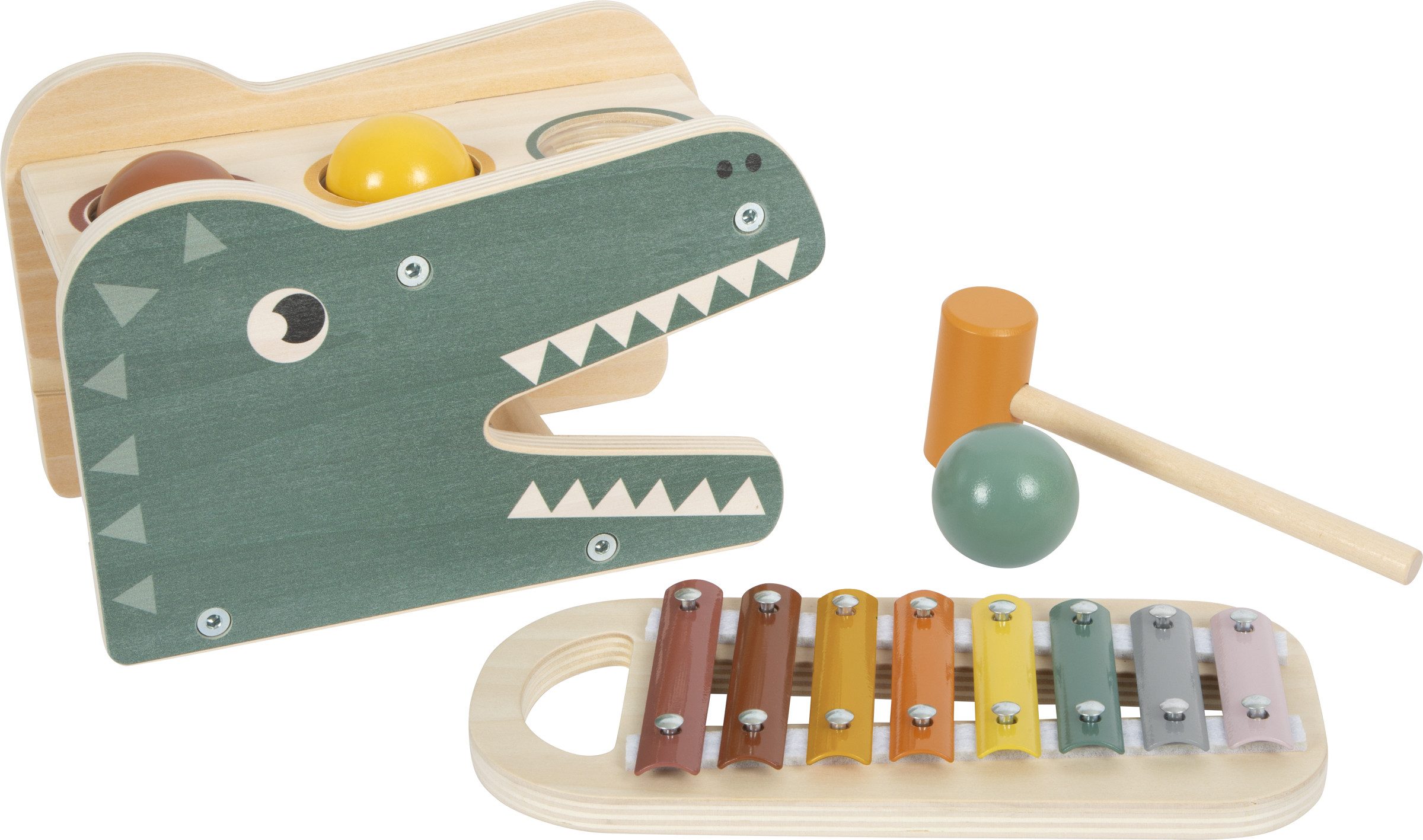 Small Foot Spielzeug-Musikinstrument Klopfspiel mit Xylophon Safari