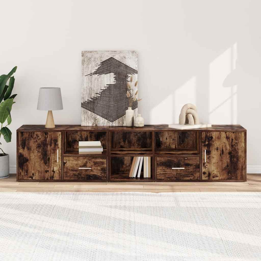 vidaXL Schuhschrank Eckregal Räuchereiche 200x40x45 cm günstig online kaufen