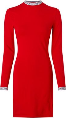 Tommy Jeans Jerseykleid TJW LS LOGO BODYCON DRESS mit Tommy Jeans Logoschriftzügen & Seitenschlitz