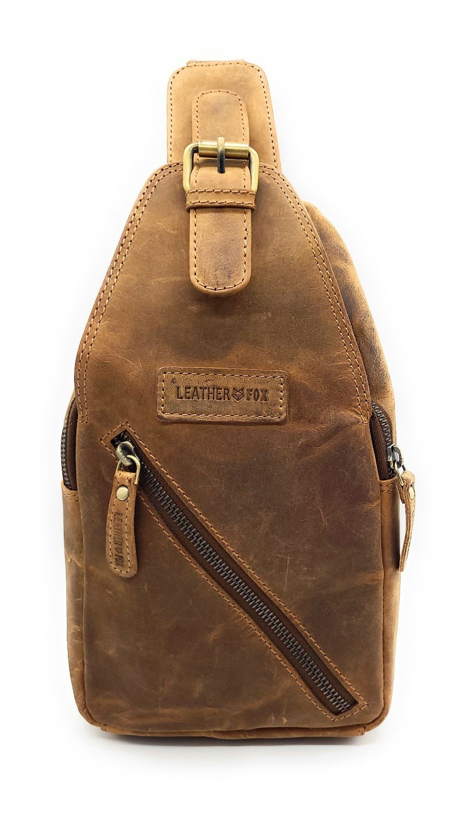 Umhängetasche echt Leder Slingbag Crossbody Bag Crossbag Premium Hunterleder