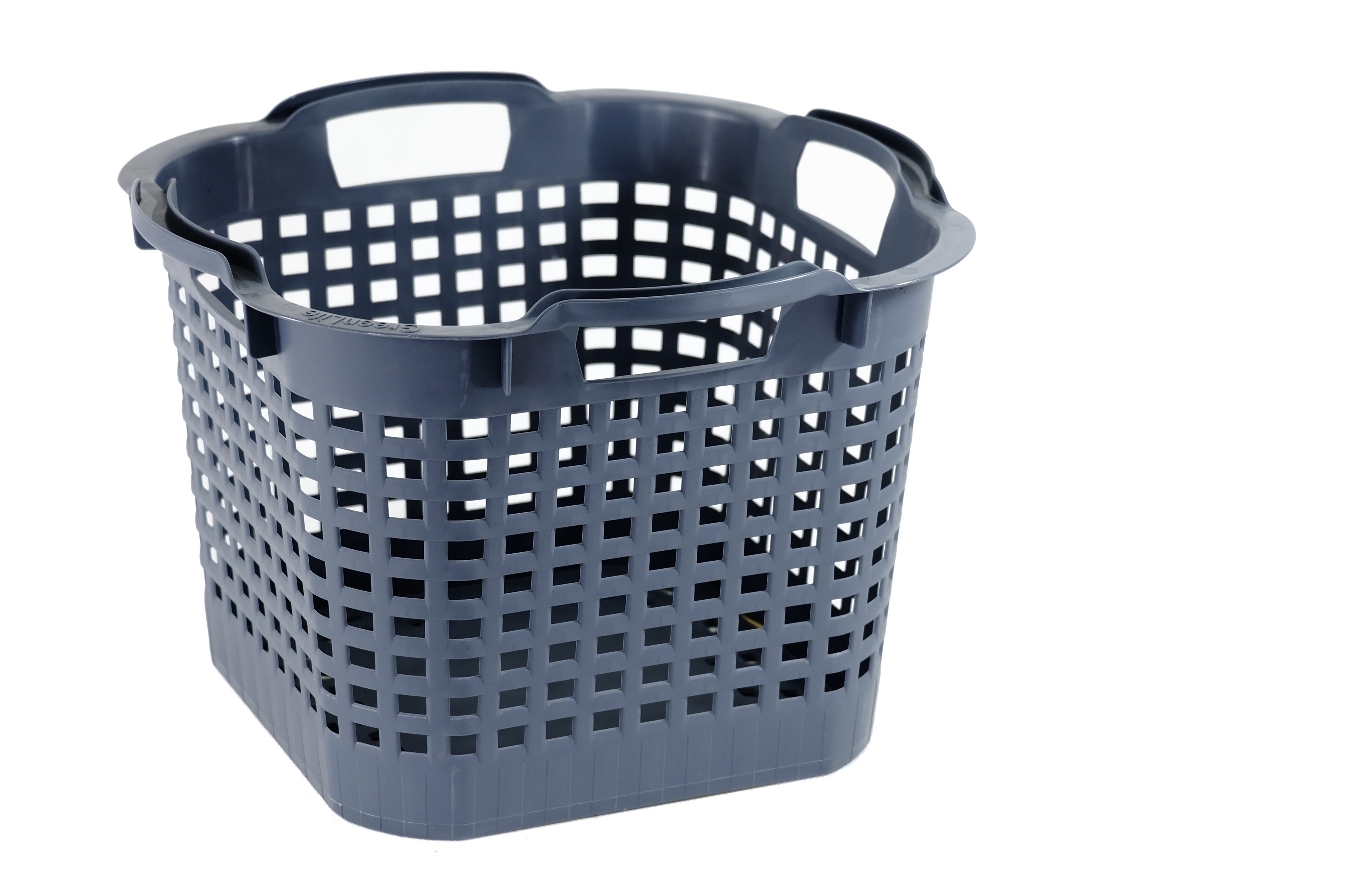 GreenLife Aufbewahrungskorb Uni-Korb 25 kg, 3 Stück, drehstapelbar, grau