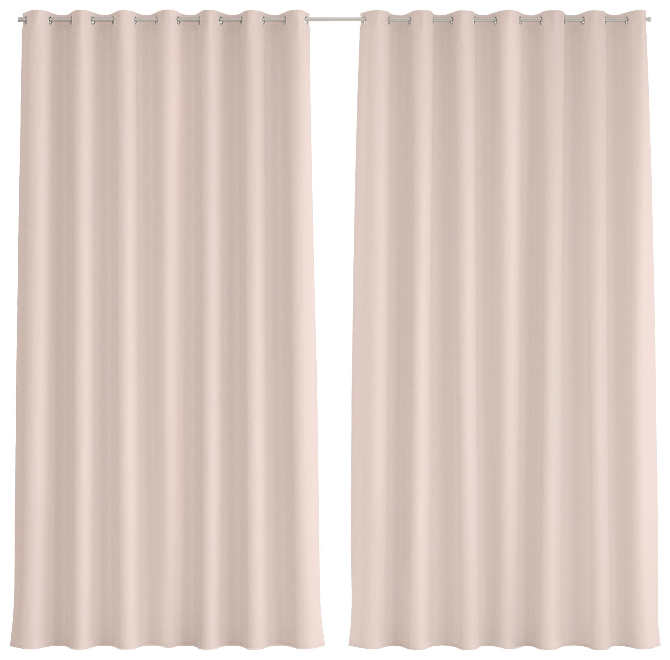 Bilderdepot24 Outdoorvorhang Wetterfest Gardinen Modern Einfarbig Perlmutt (2 St), Ösen, blickdicht, Outdoor-geeigneter Vorhangstoff 370 g/m², Outdoor Vorhang Balkon Terrasse Verdunkelungs Vorhänge Sonnenschutz