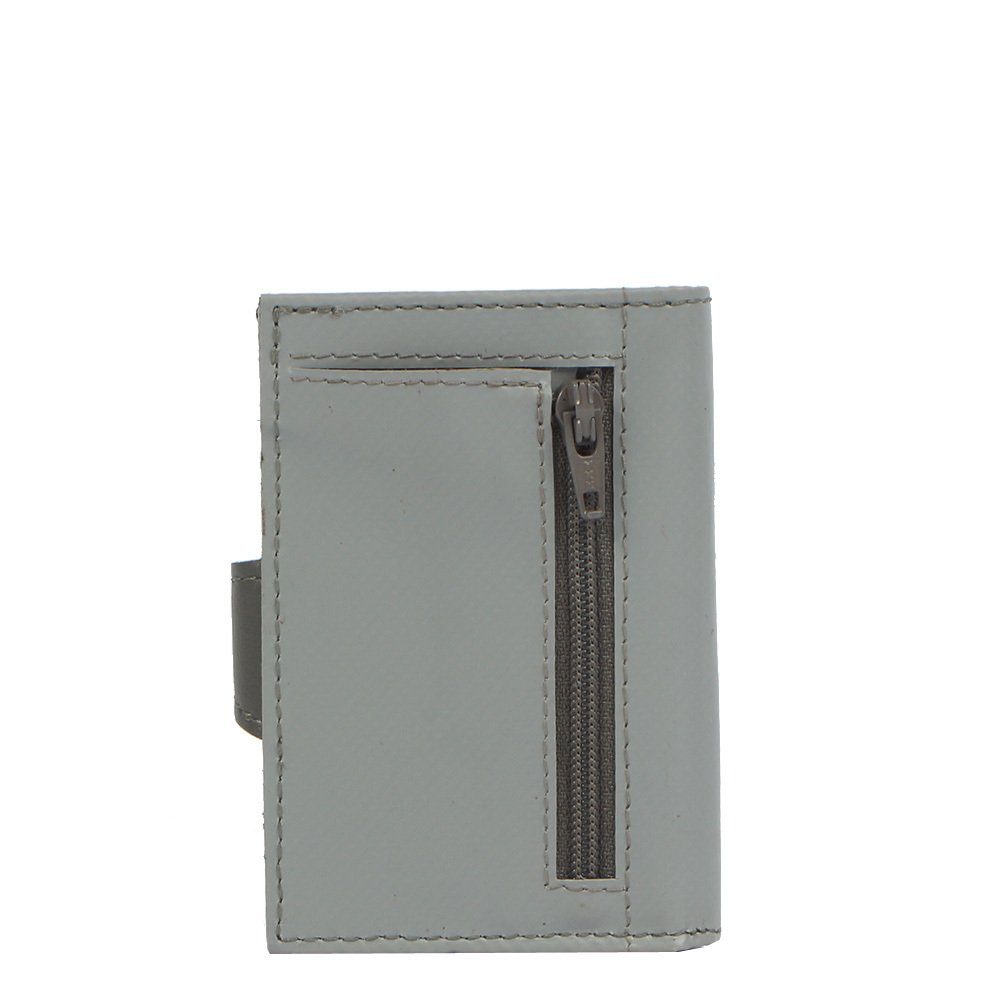 7clouds Mini Geldbörse noonyu single tarpaulin, grey Upcycling aus Kreditkartenbörse Tarpaulin