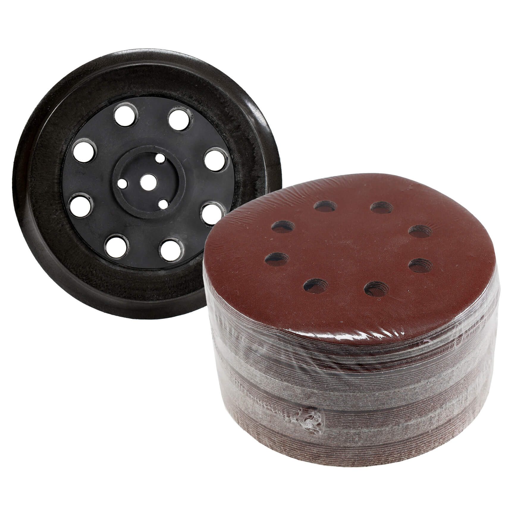 peveha24 Schleifteller Klett Schleifscheiben Sortiment 70 Blatt + Schleifpapierteller, ø 125 mm