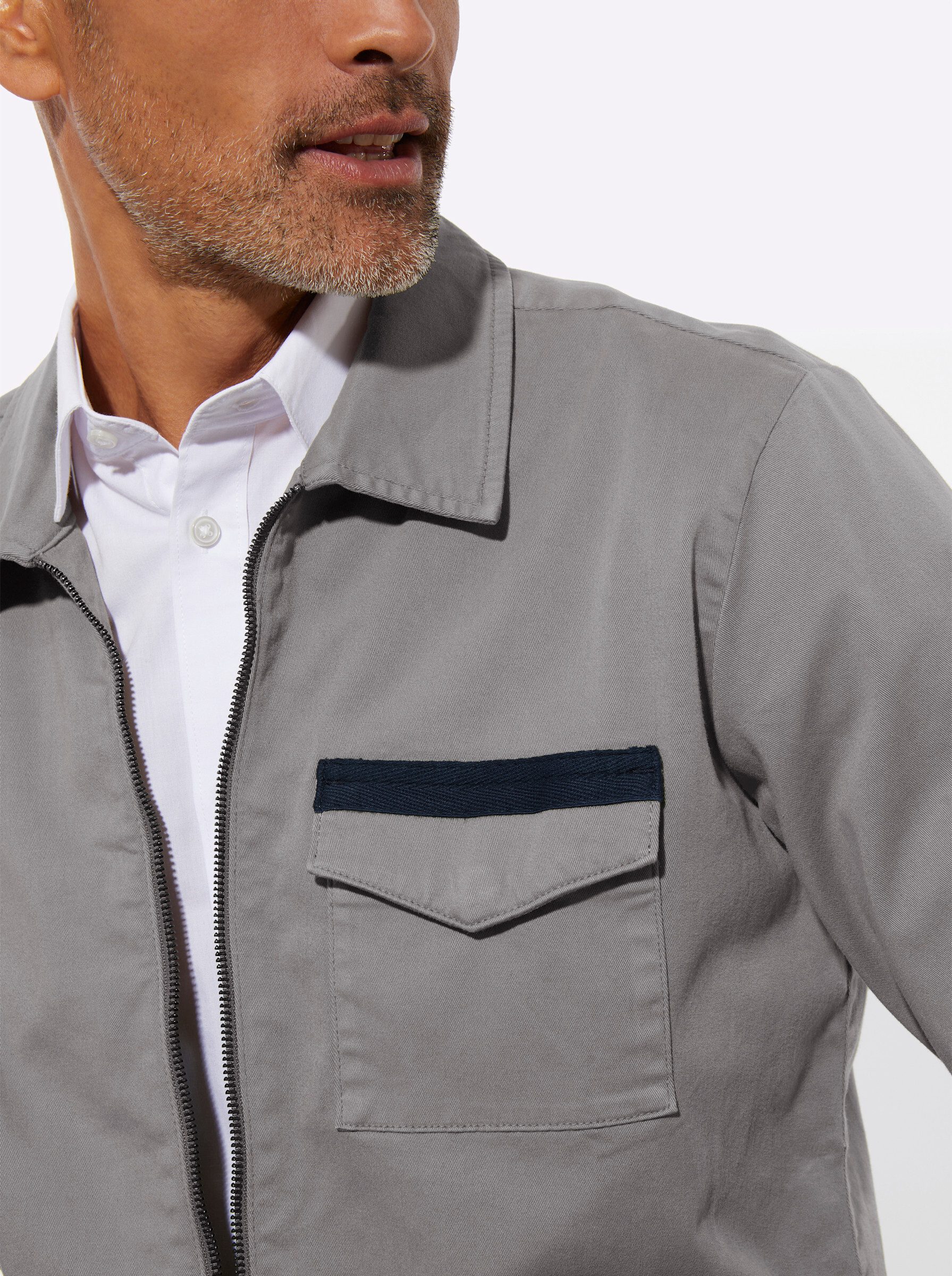 Sieh an! Blouson Twilljacke Langarm Länge ca. 68 cm