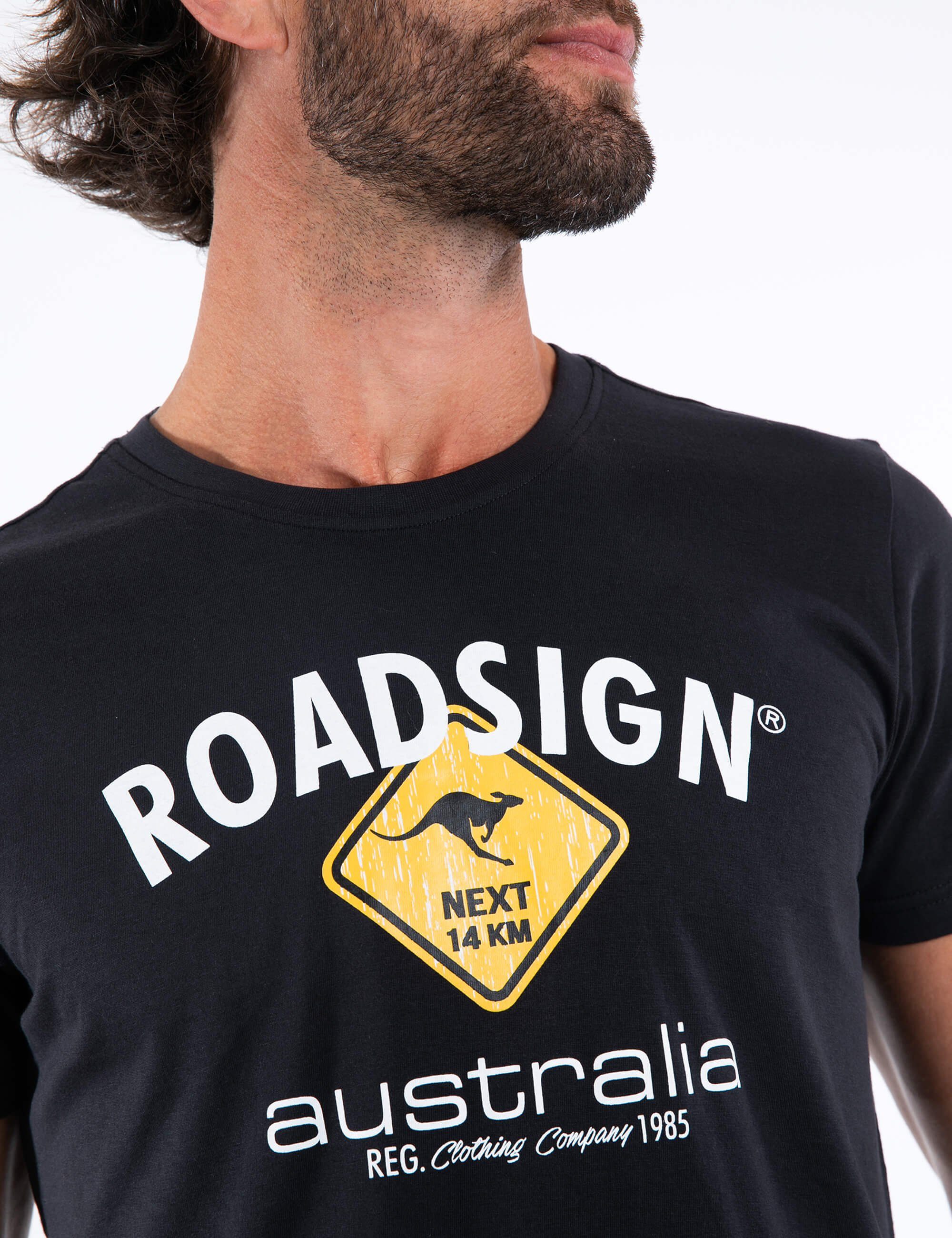 ROADSIGN australia T-Shirt Raute (1, 1-tlg., 1) mit Logo-Aufdruck und Rundhalsausschnitt, 100 % Baumwolle