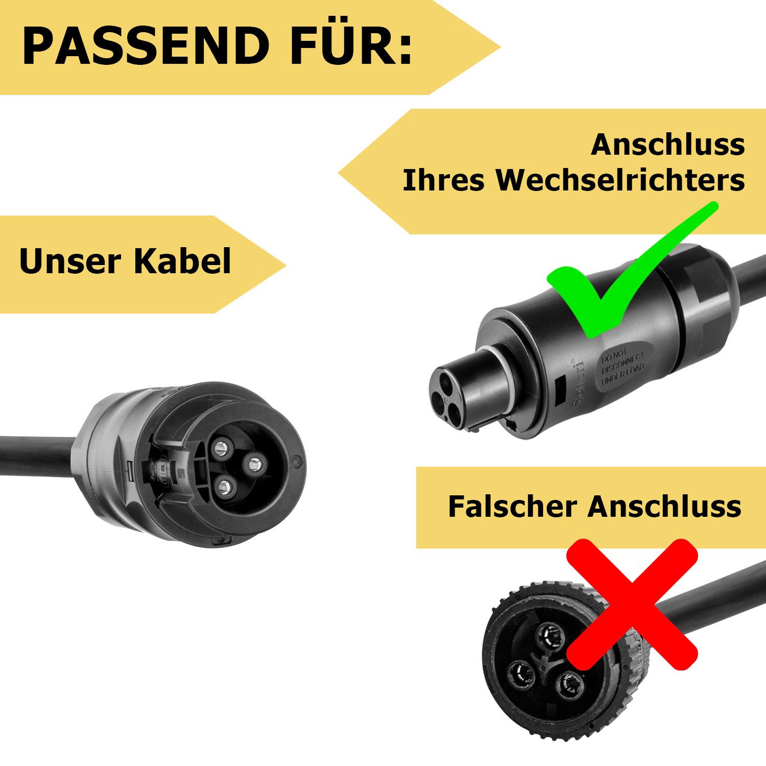 avoltik 3-15 Meter Betteri BC01 Schuko Adapter Solar Kabel PV Steckdose Netz Solarkabel, (3 cm), 3-15 Meter Betteri BC01 Schuko Adapter Solar Kabel PV Steckdose Netz