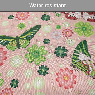 Abakuhaus Stuhlkissen Dekoratives wasserfestes Kissen mit Riemen für Küchensitze, Natur Schmetterlinge Shamrocks