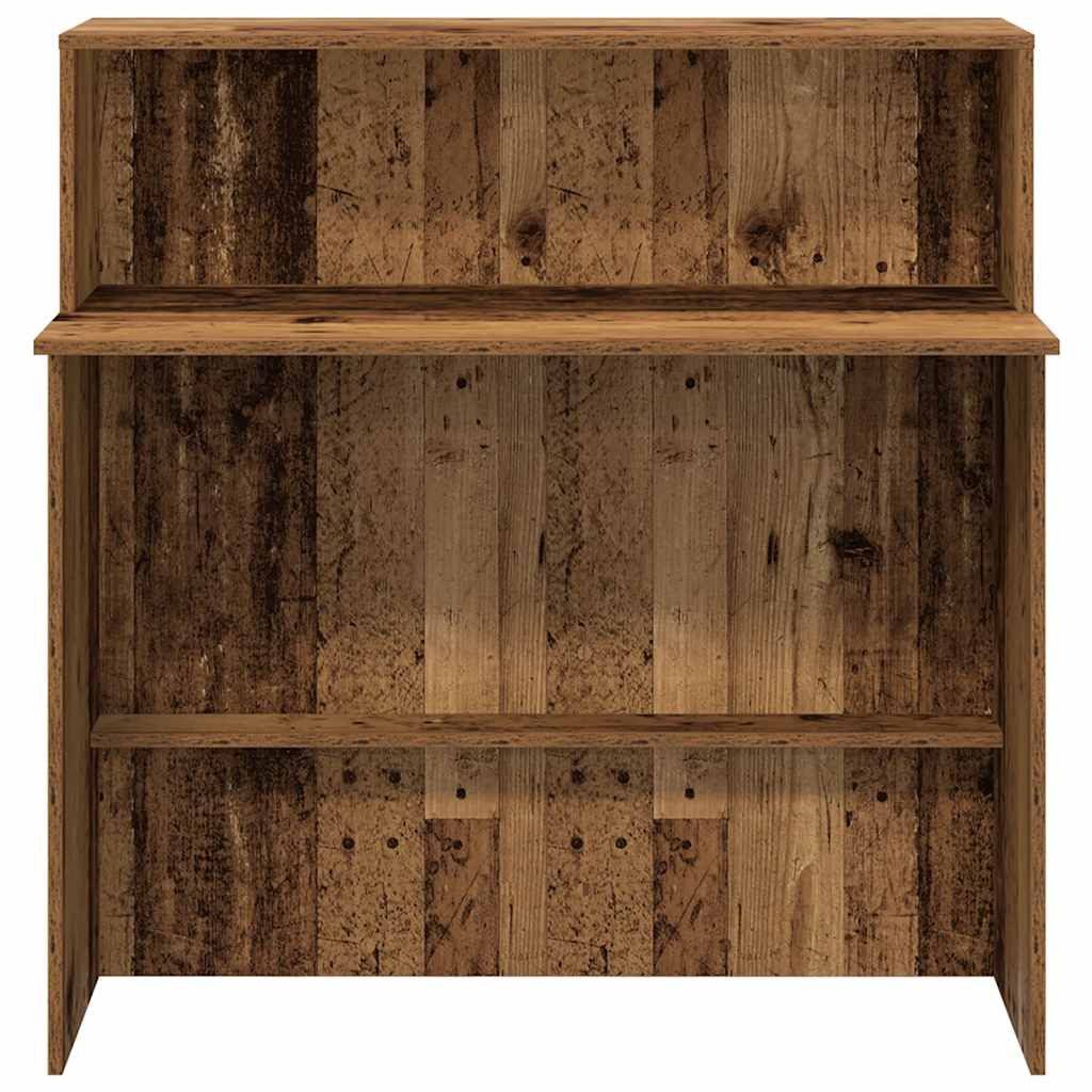 vidaXL Schreibtisch Empfangstheke Altholz-Optik 100x50x103,5 cm Holzwerkstoff – Bild 5 von 5