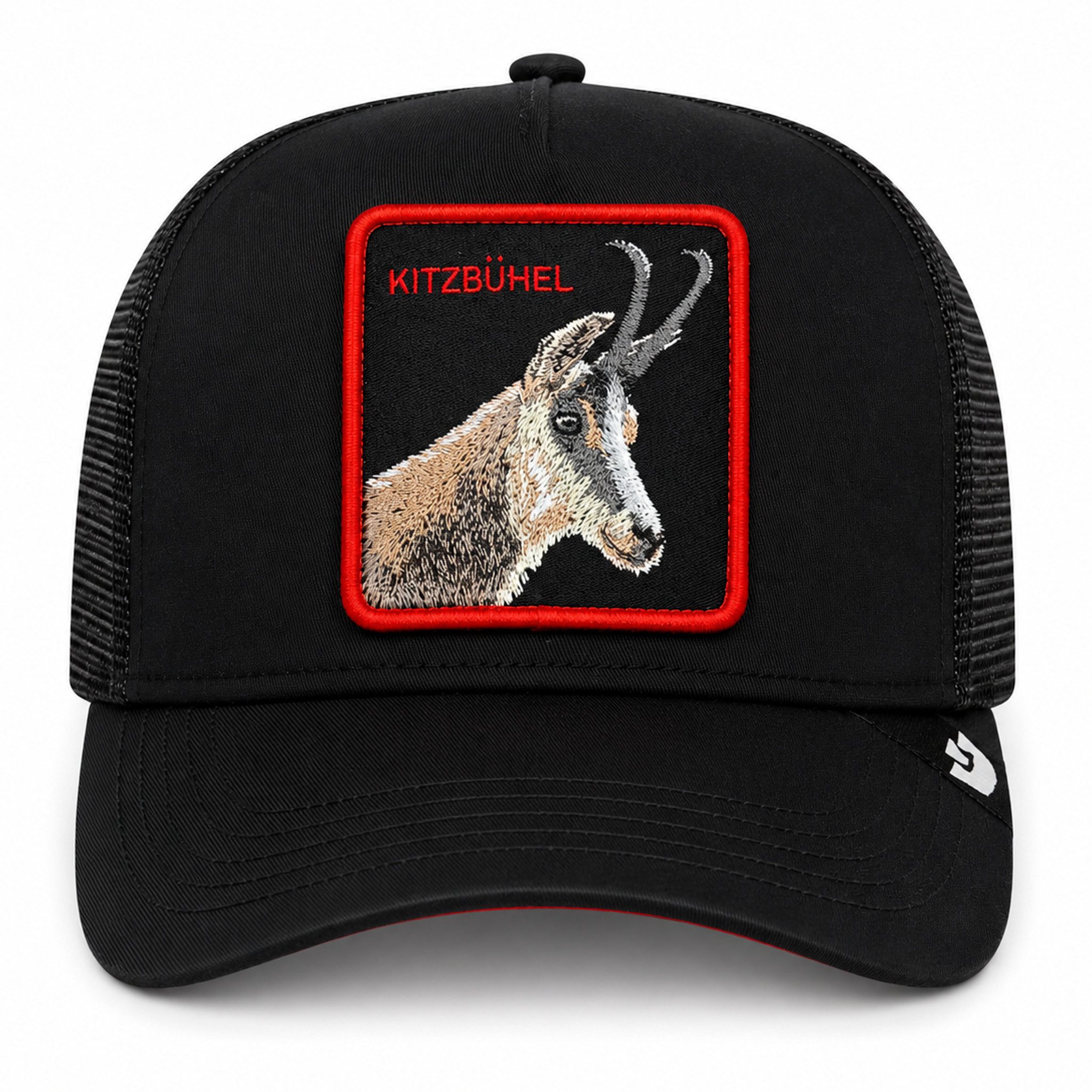 GOORIN Bros. Trucker Cap Goorin Bros. KITZ GOAT Trucker Cap Kitzbühel Black (Basecap, Basecap, Meshcap, Trucker Kappe)