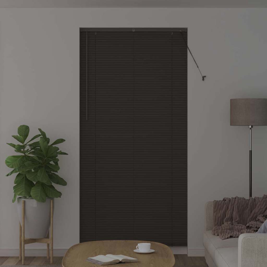 Rollo Fensterjalousie mit Vorhängen Dunkelgrau Aluminium, günstig online kaufen