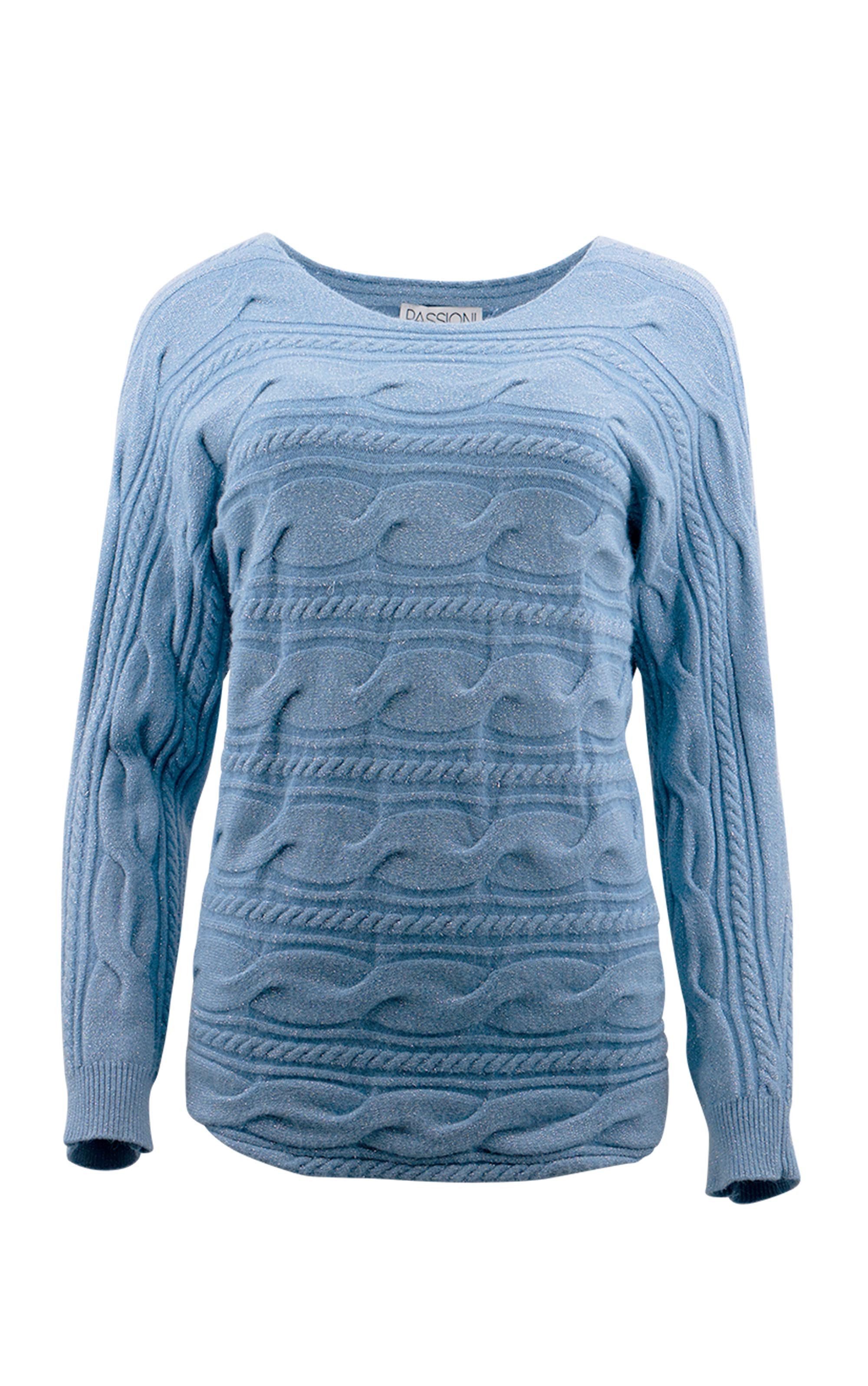 Passioni Strickpullover Pullover mit schönem Zopfmuster günstig online kaufen