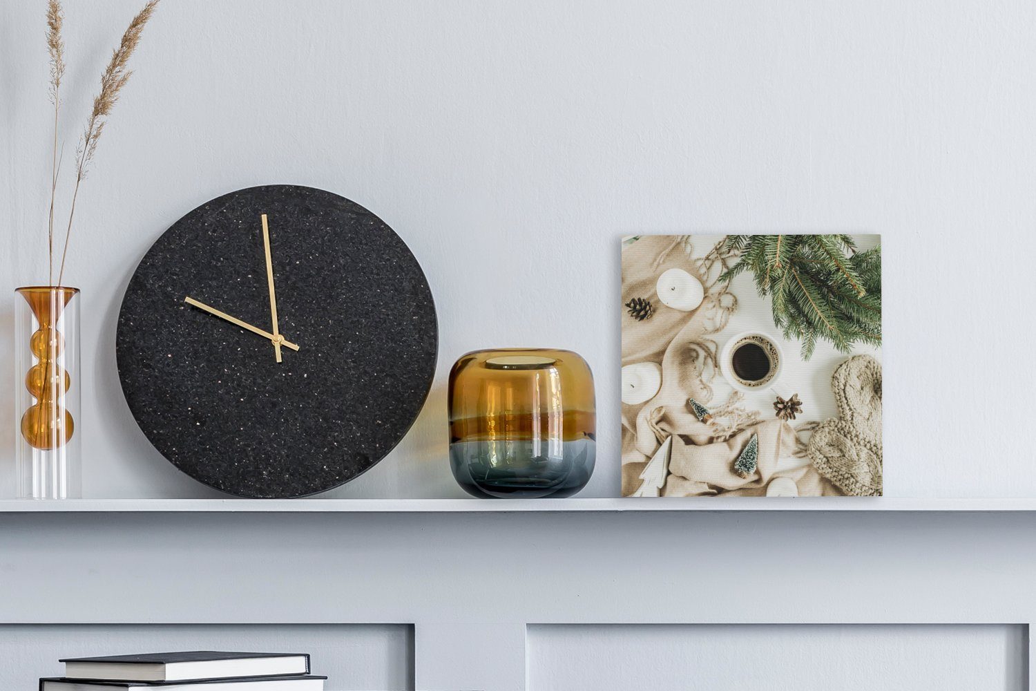 OneMillionCanvasses® Leinwandbild Winter - Kaffee - günstig online kaufen