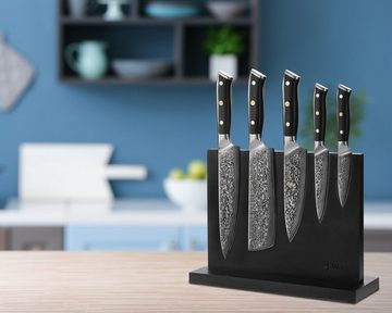 Wakoli Magnet-Messerblock Elite Cuisine I 5 Küchenmesser & magnetischer Messerblock
