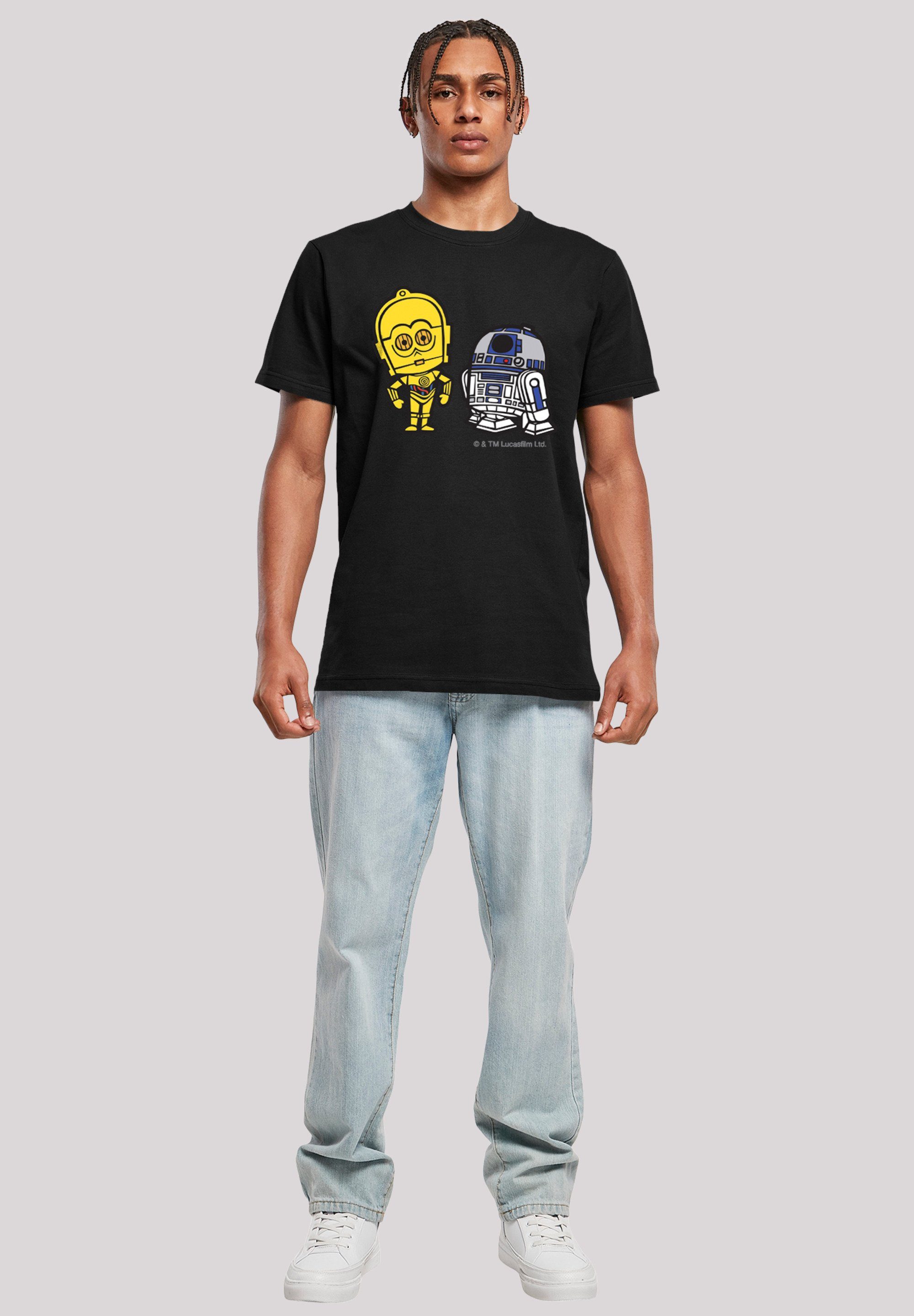 Print Resistance Merch,Regular-Fit,Basic,Bedruckt Herren,Premium Chest Droids T-Shirt F4NT4STIC Wars Star