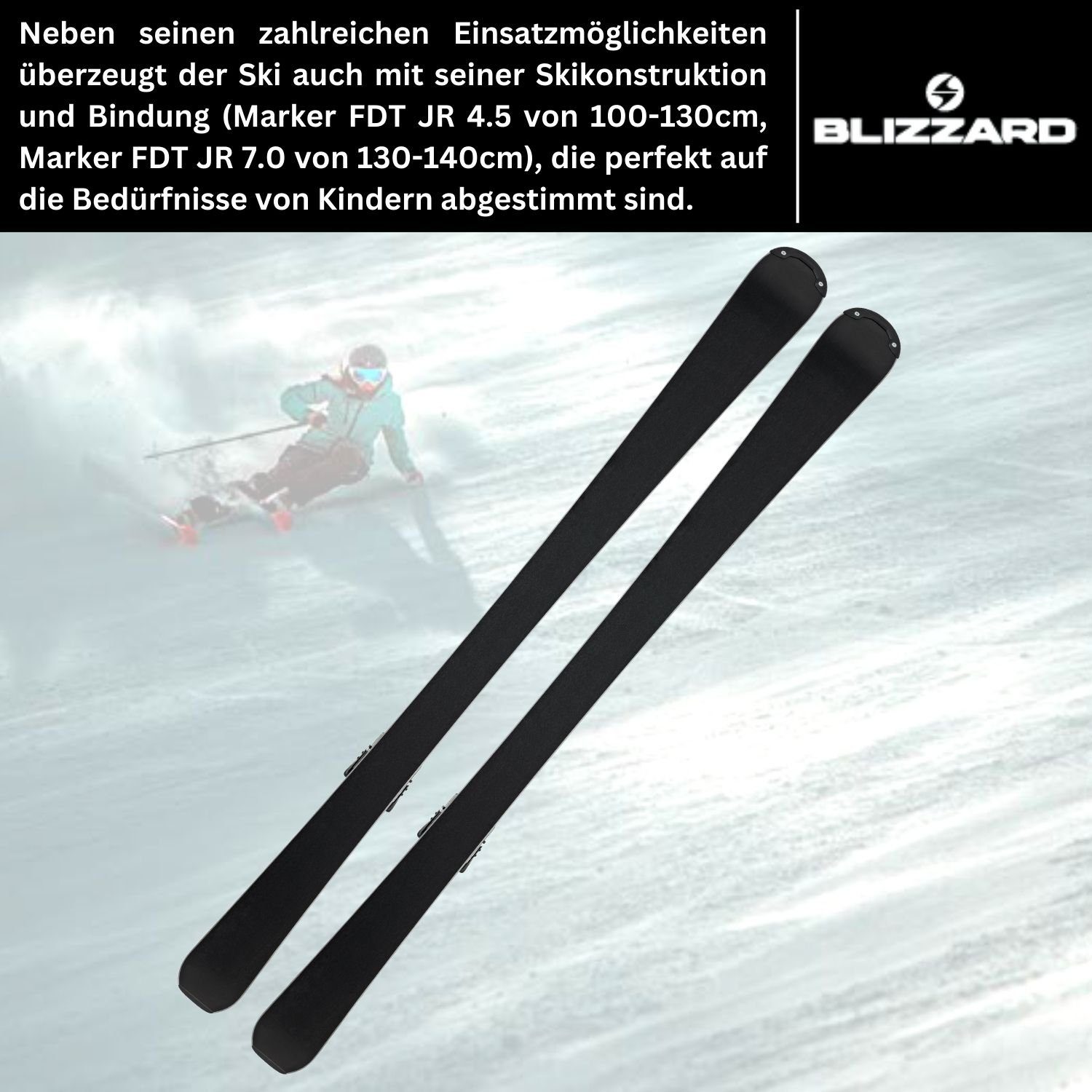 Ski, Ski + /7.0 Brahma Bindung 2024 JR Blizzard Kinderski JR4.5 BLIZZARD FDT