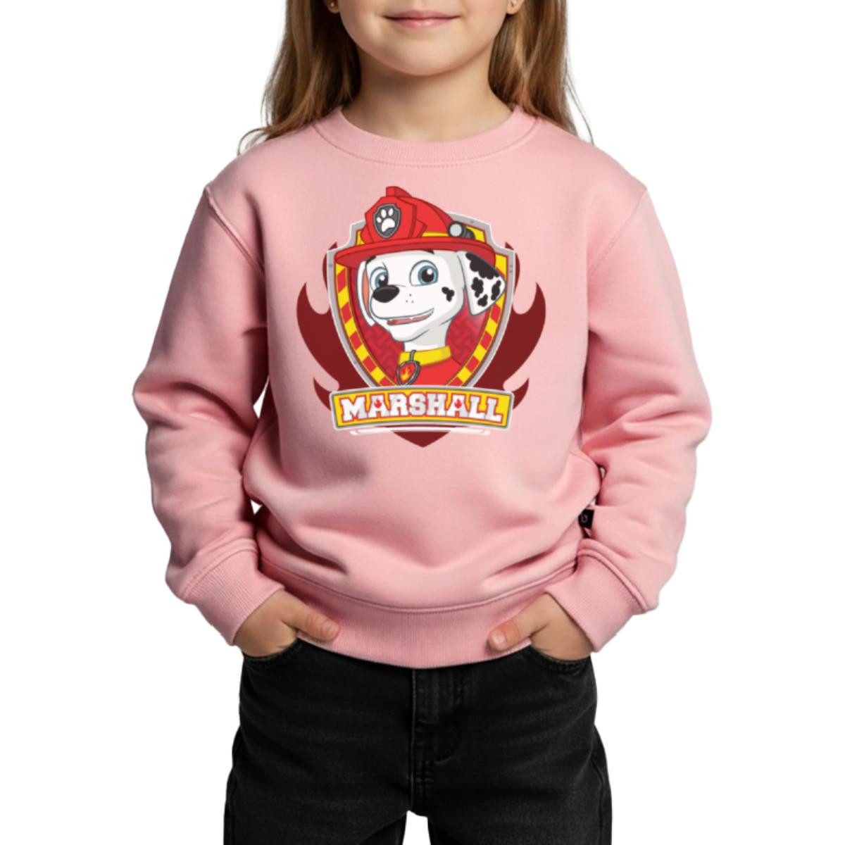 Sweatshirt Paw Patrol Marshall Feuerwehrhund Feuerwehr Emblem Kinder Premium Pull