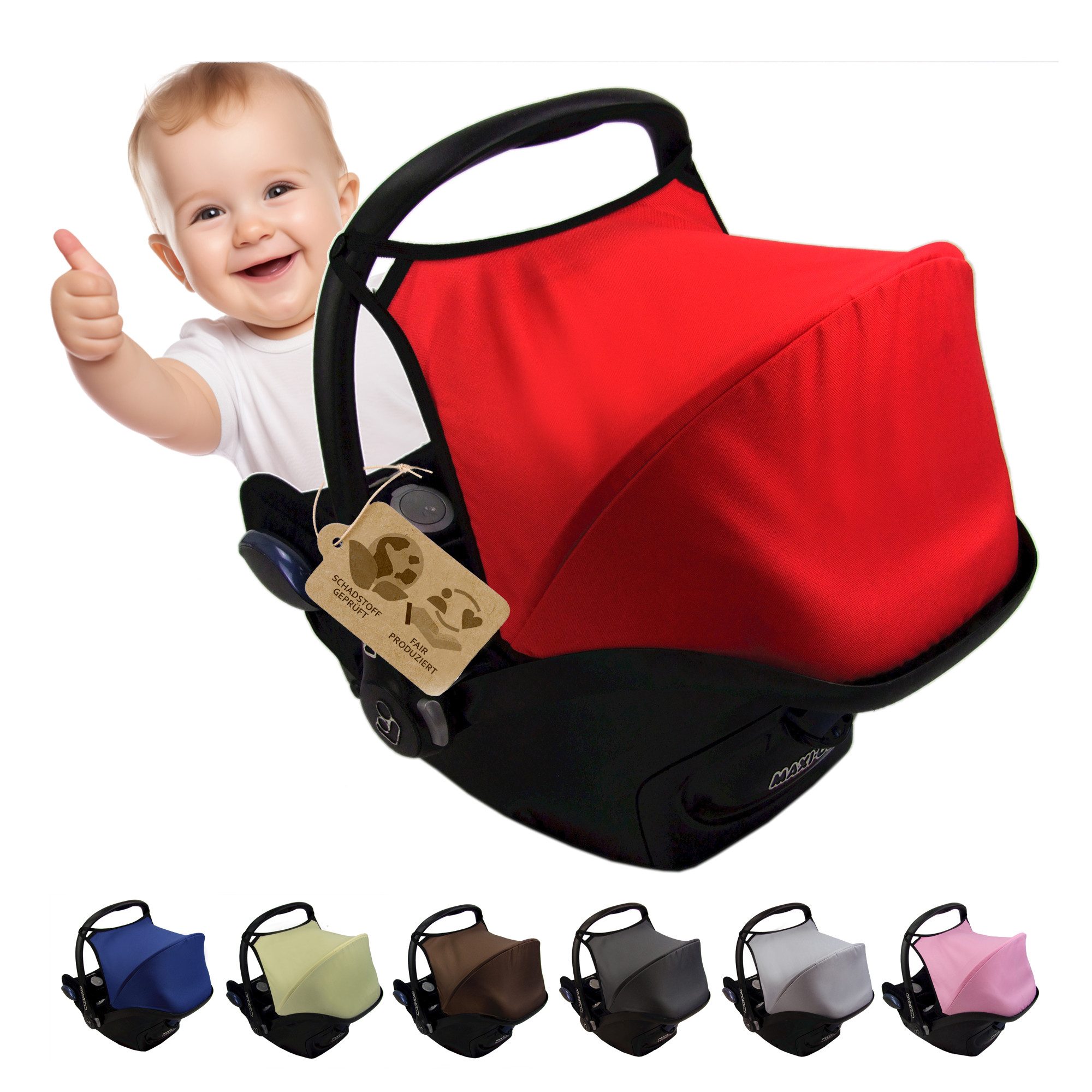 Babyschale Sonnenverdeck für Babyschale kompatibel mit Maxi Cosi Cabrio-Fix + GP