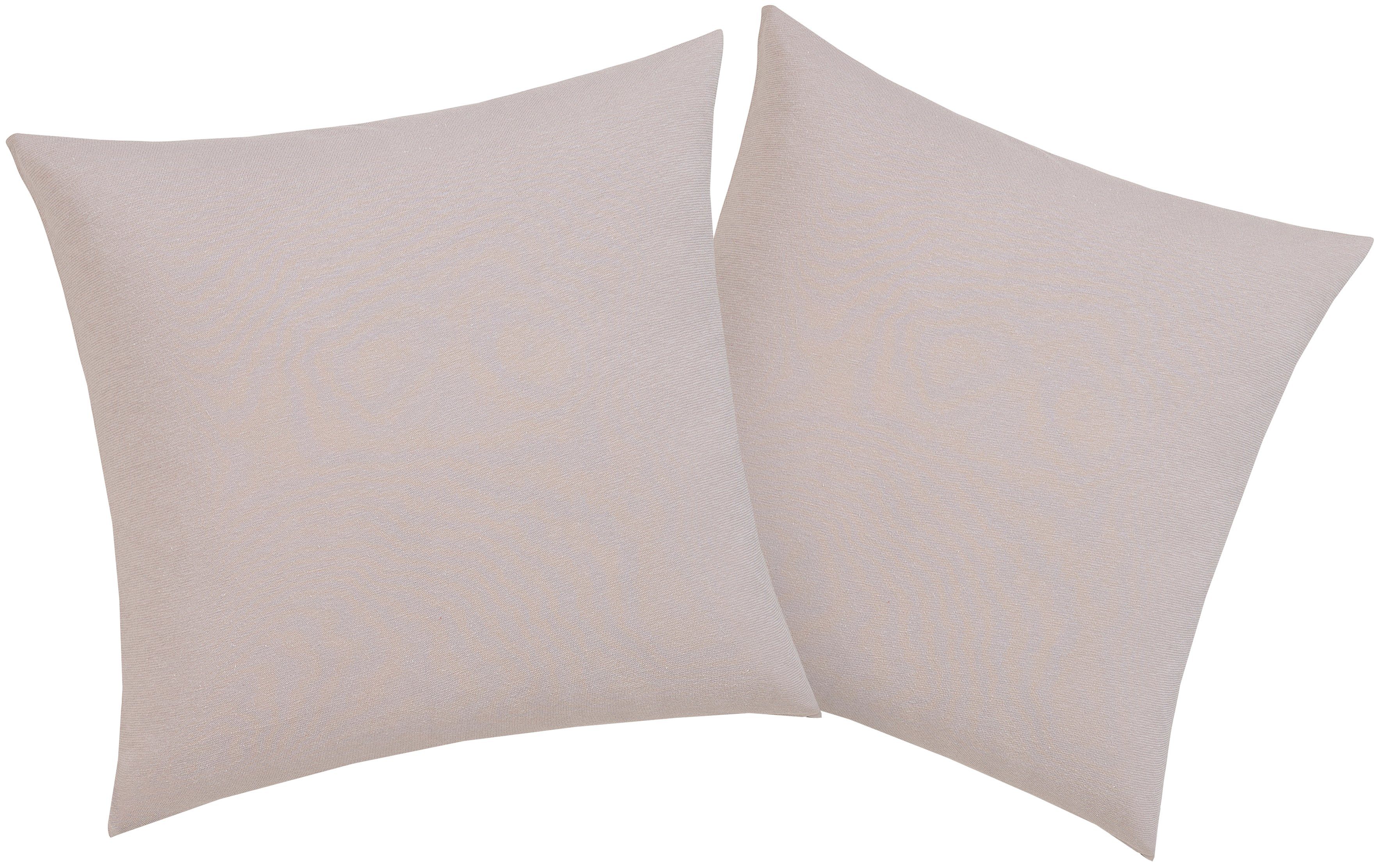 OTTO home Kissenbezüge Cremona2 100% Baumwoll-Jersey mit Reißverschluss, (2 Stück), Kissenhülle in diversen Größen