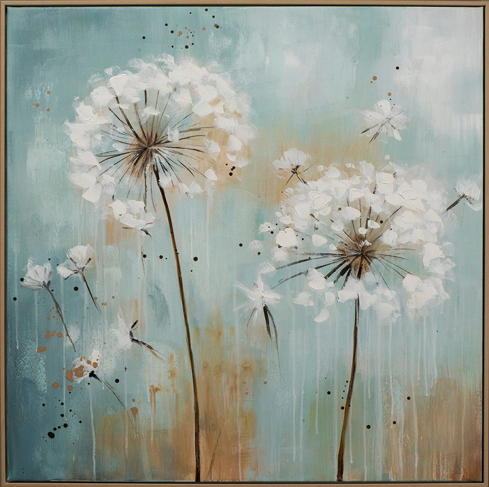 ArtUniverse Gemälde Pusteblumen 82,5x82,5 cm, Blautöne
