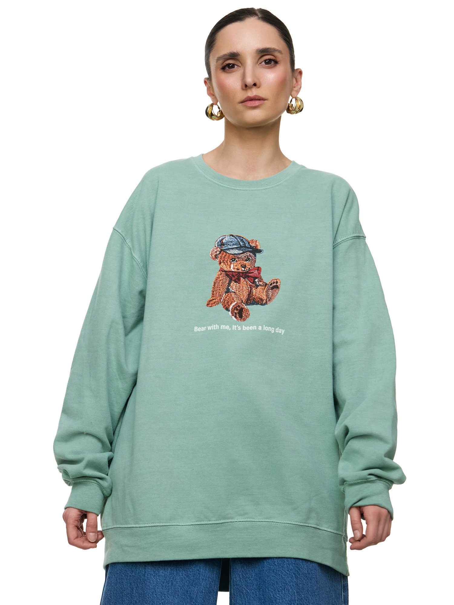 Worldclassca Sweatshirt Worldclassca Oversized Sweatshirt Teddybär günstig online kaufen