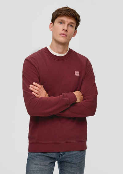 s.Oliver Sweatshirt Sweatshirt aus reiner Baumwolle Logo