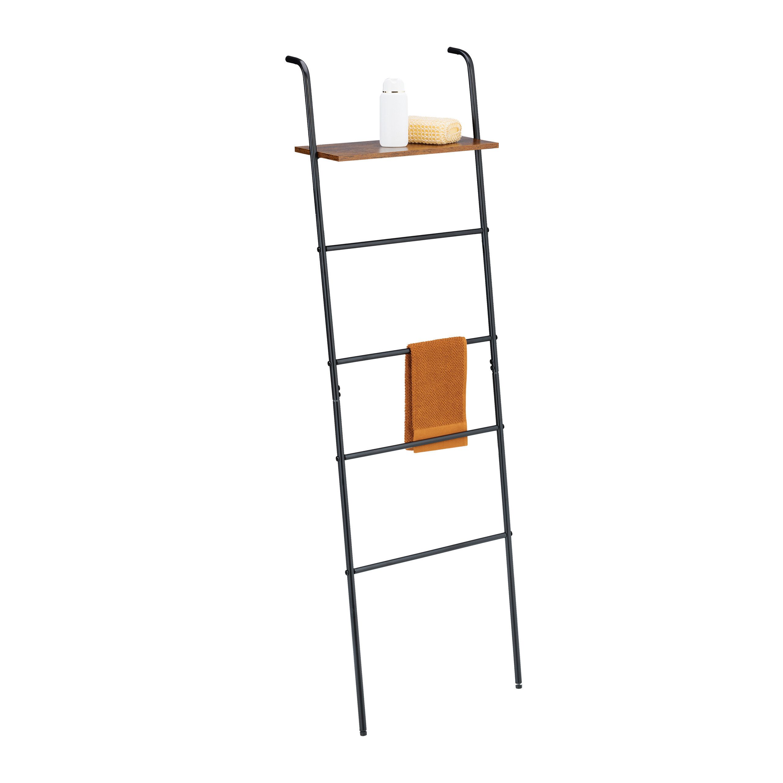 relaxdays Handtuchleiter Industrial Handtuchleiter mit Ablage günstig online kaufen