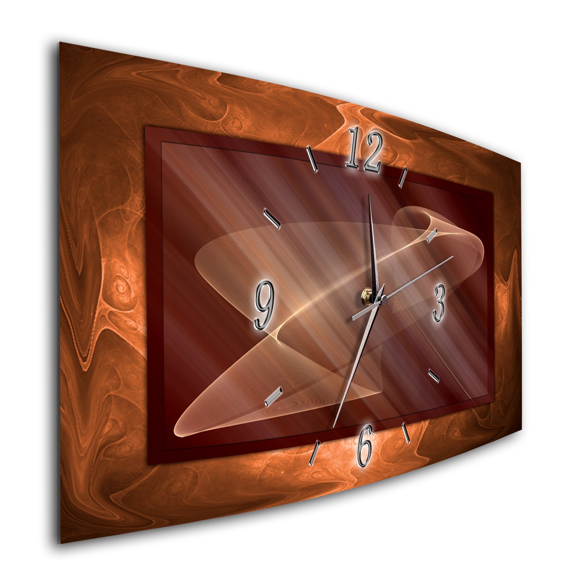 Bilder-Manufaktur Wanduhr BM-N-134-1 (BM, Funkuhr oder Quarzuhr, kein Ticken, lautlos, geräuschlos, gross)