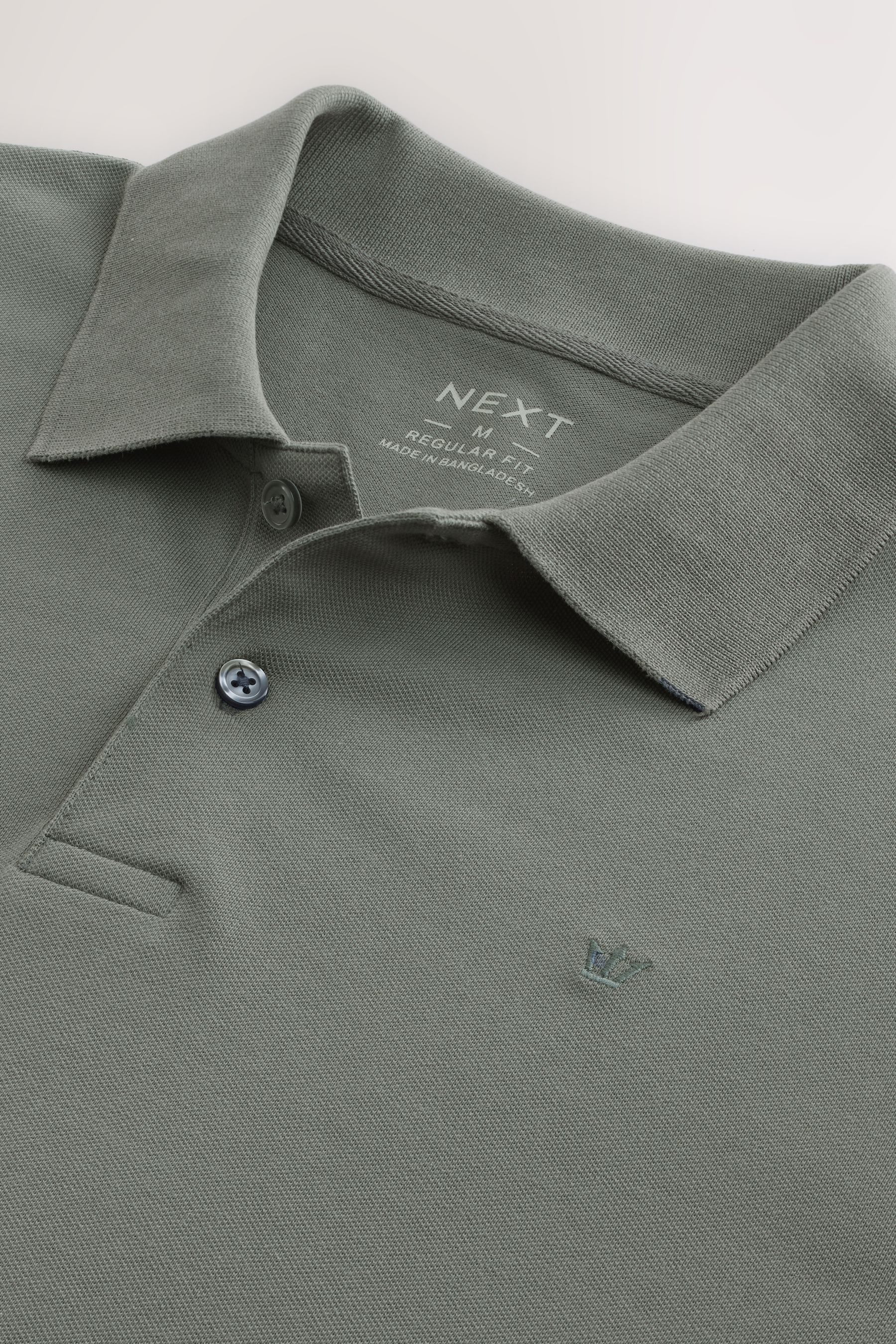 Next Langarm-Poloshirt Regular Fit Lärmeliges Pikee-Poloshirt (1-tlg)