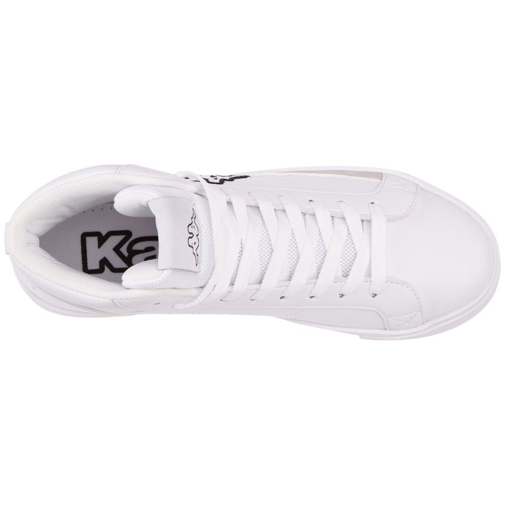 Kappa Sneaker im angesagten Mid-Cut white-black