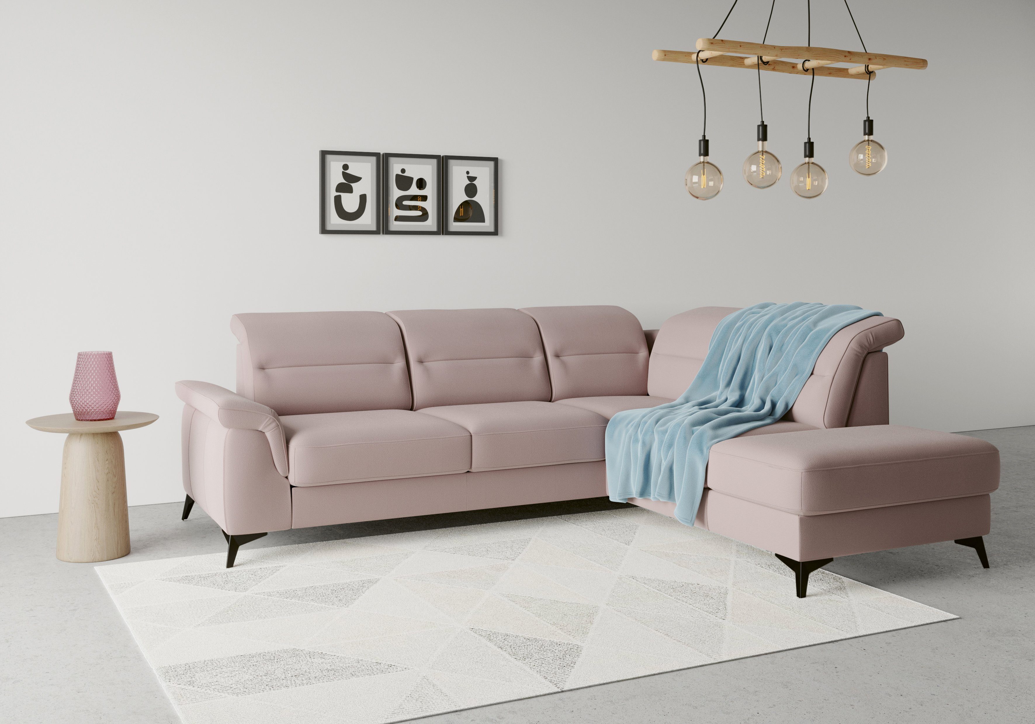 mit Ecksofa Sinatra, Armteilfunktion sit&more Kopfteilverstellung mane, optional mit und