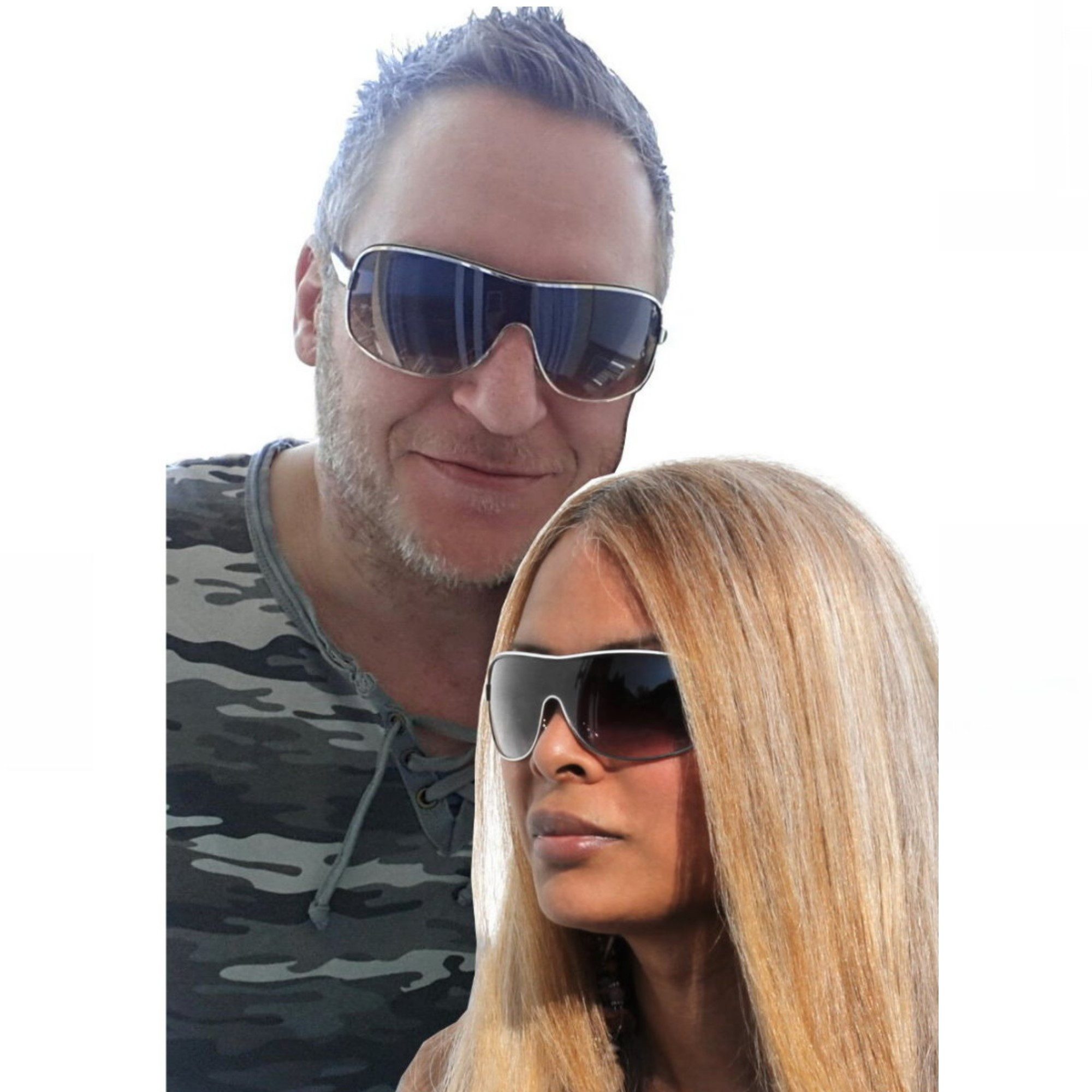 Rennec Sonnenbrille (Pilotenbrille schnelle Brille Damen Herren Größe XL mit Brillenbeutel) Fliegerbrille XL Monolens Linsen Verlaufsgetönt Braun