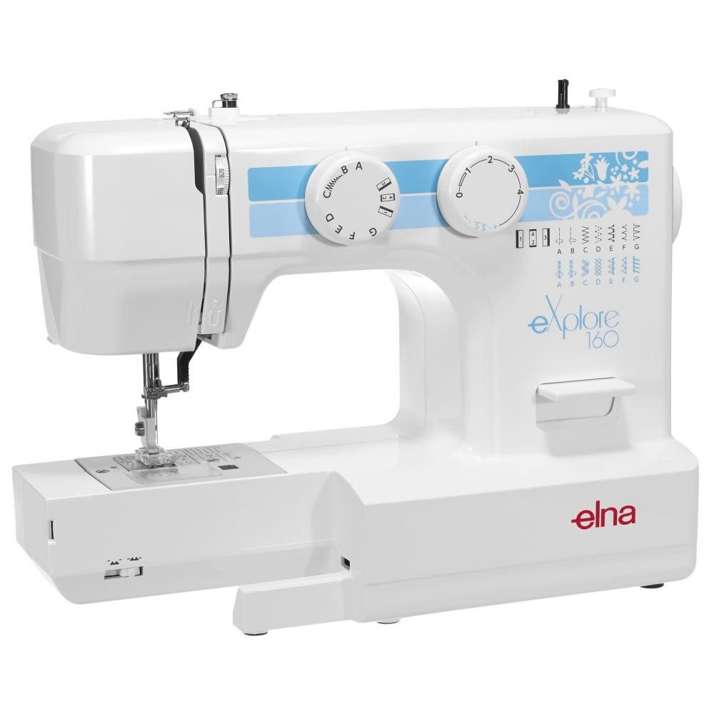 Elna Nähmaschine - eXplore 160, 12 Programme, für Nähanfänger