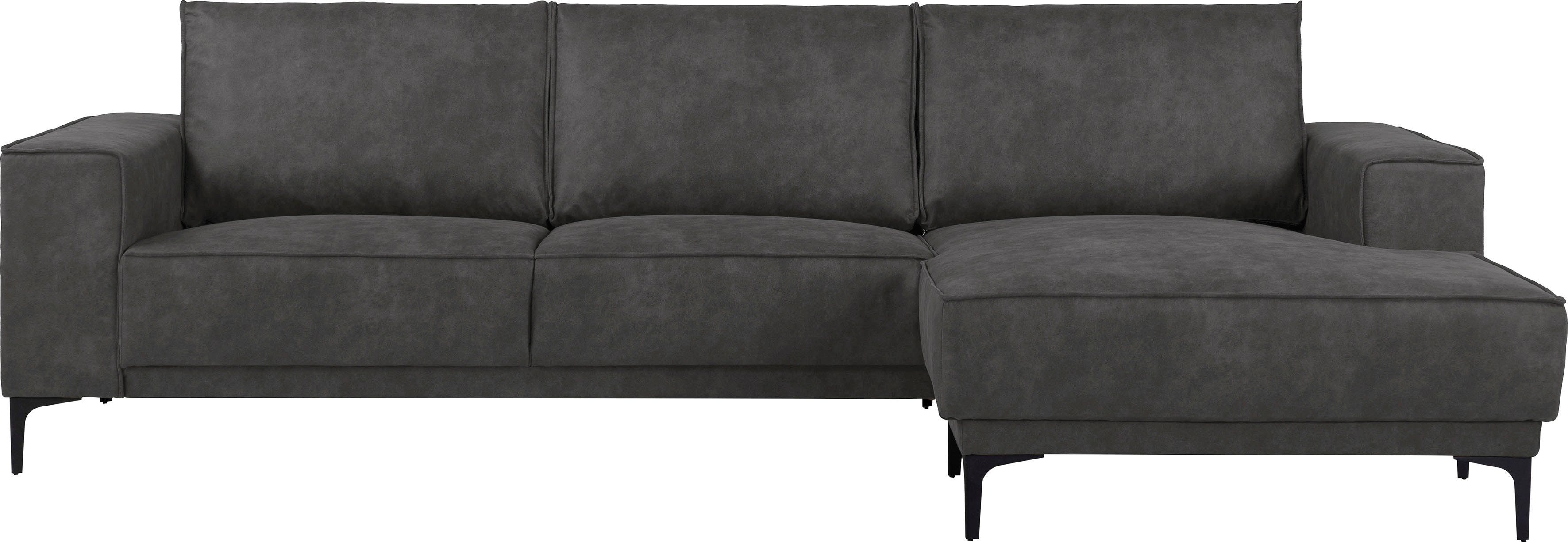 Places of Style Ecksofa "Polsterecke Oland, Struktur, Flachgewebe, Luxus-Mi günstig online kaufen