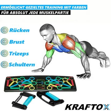 MAVURA Liegestützgriffe KRAFTOX Mobile Kraftstation Push Up Liegestütz Board Trainingsbank, Fitnessgerät Liegestützbrett Muskeltrainer