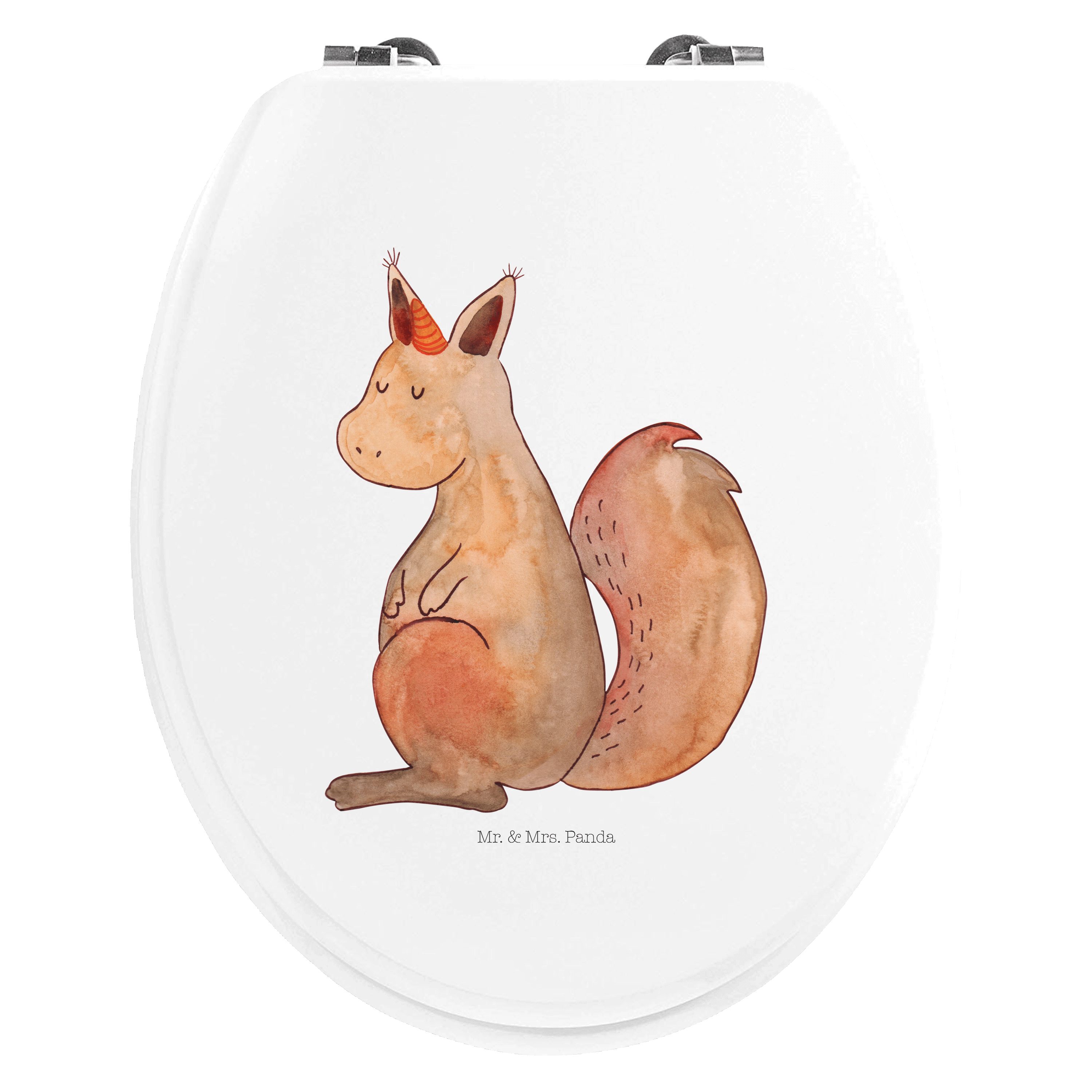 WC-Sitz Einhorn Glauben - Weiß - Geschenk, Toilette, Eichhörnchen, Toilettend