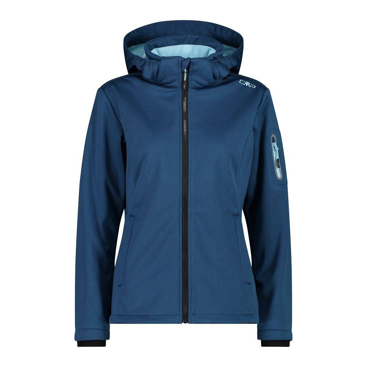 Jacket "Woman Outdoorjacke Zip (295) dunkelblau Hood" (1-St) Damen Softshelljacke CMP