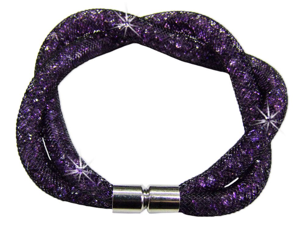 Trachtenland Armband Stardust Armband zweireihig gedreht Lila