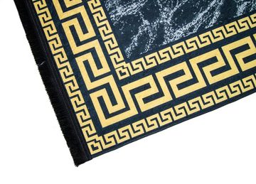 Teppich Sultan 0066, RESITAL The Voice of Carpet, rechteckig, Höhe: 7 mm, Kurzflor, bedruckt, modernes Marmor Design, mit Bordüre & Fransen