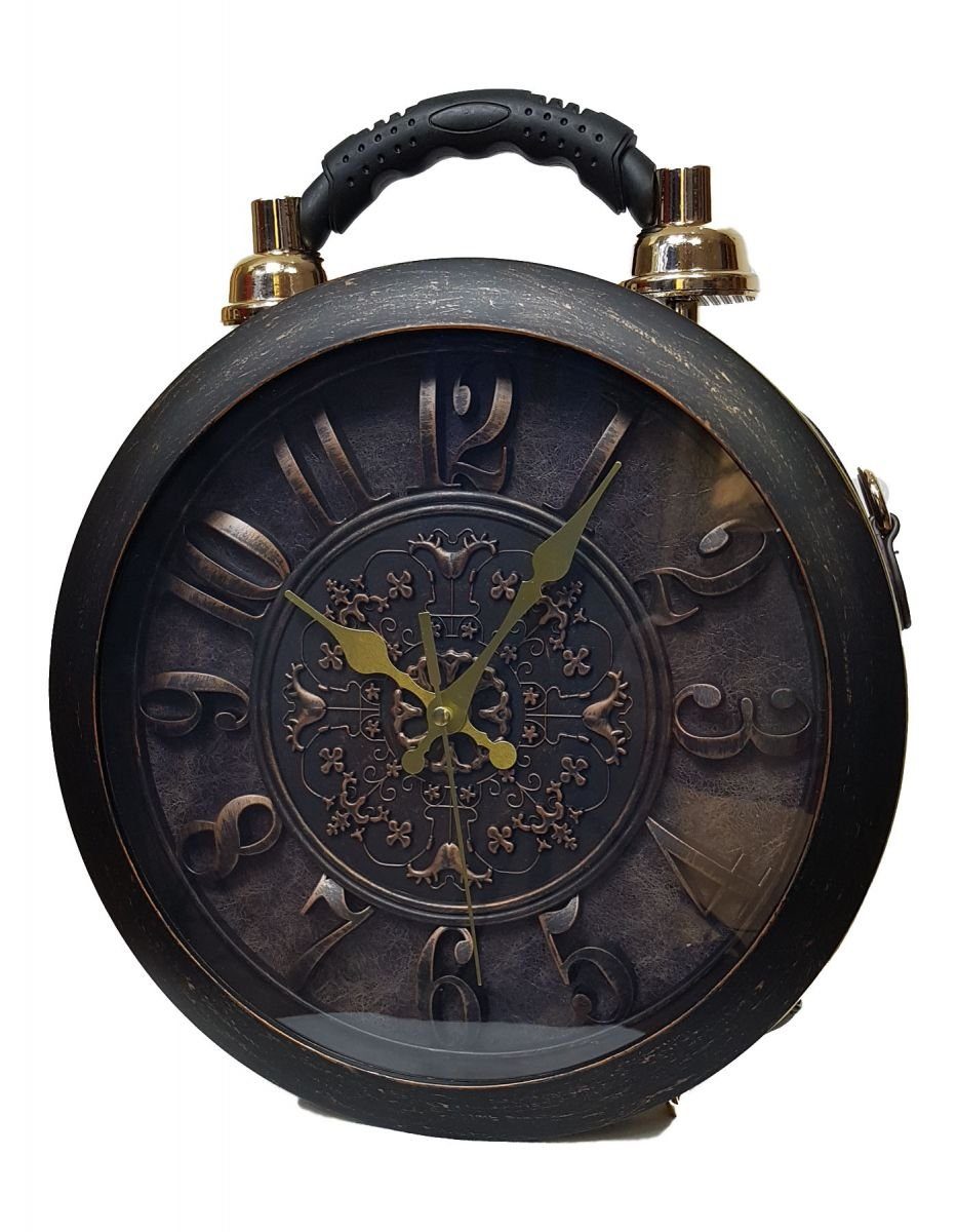 Handtasche Designer Handtasche mit echter Uhr Schwarz
