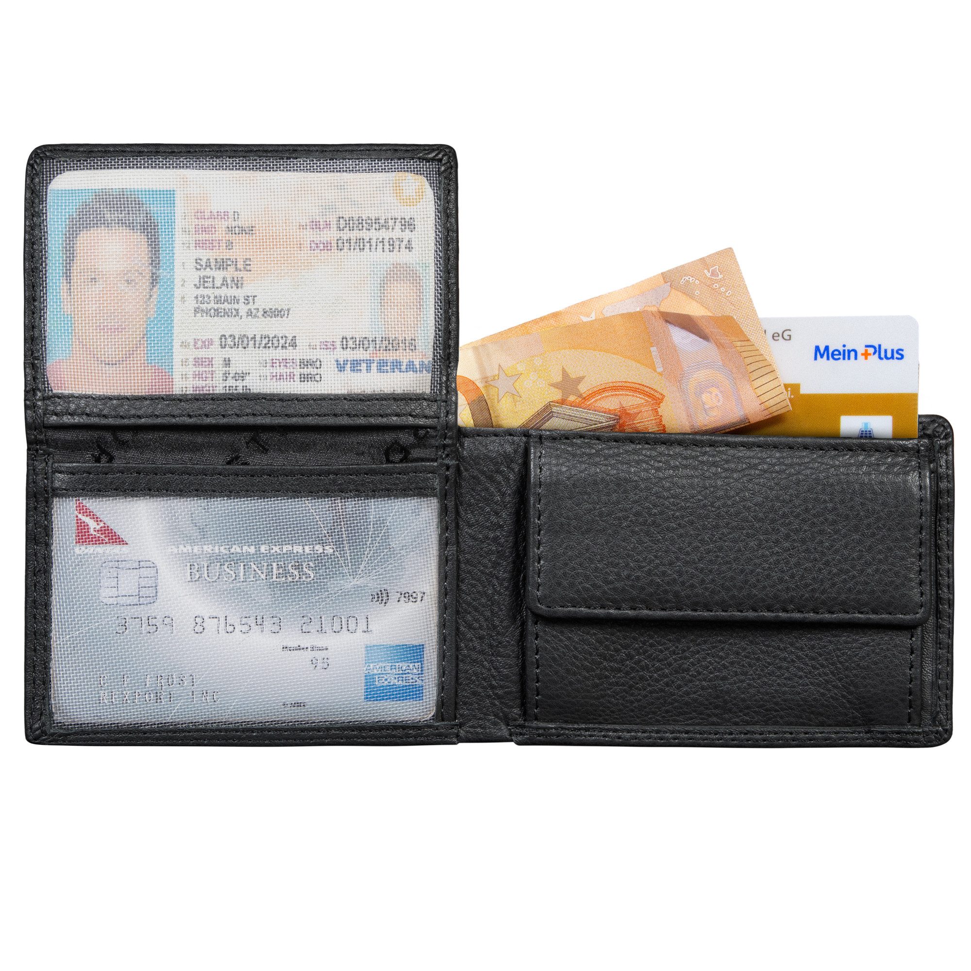 STILORD Geldbörse "Matteo" Herren Mini Portemonnaie Leder mit Münzfach – RFID Schutz